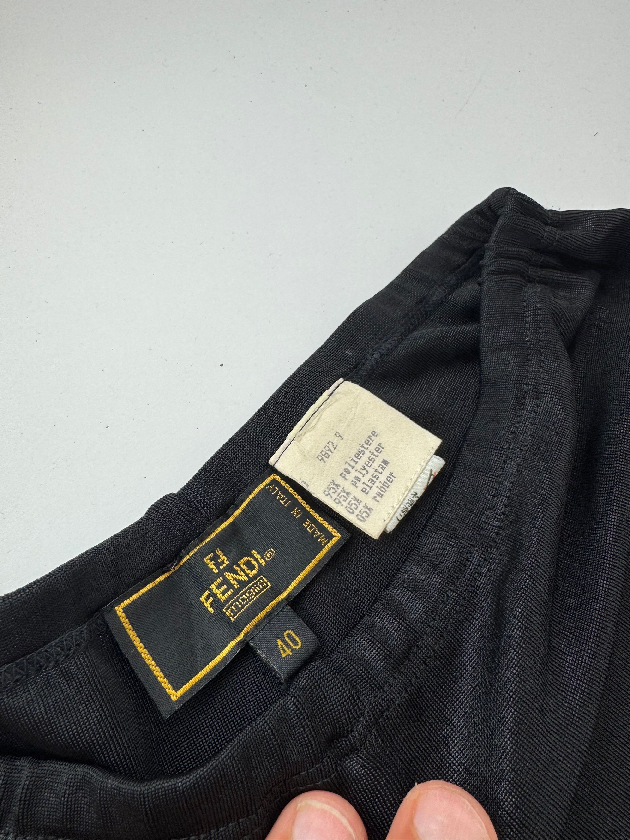 Fendi Vintage Roma Polyester pants M black Size 27" / US 4 / IT 40 - 3 Thumbnail