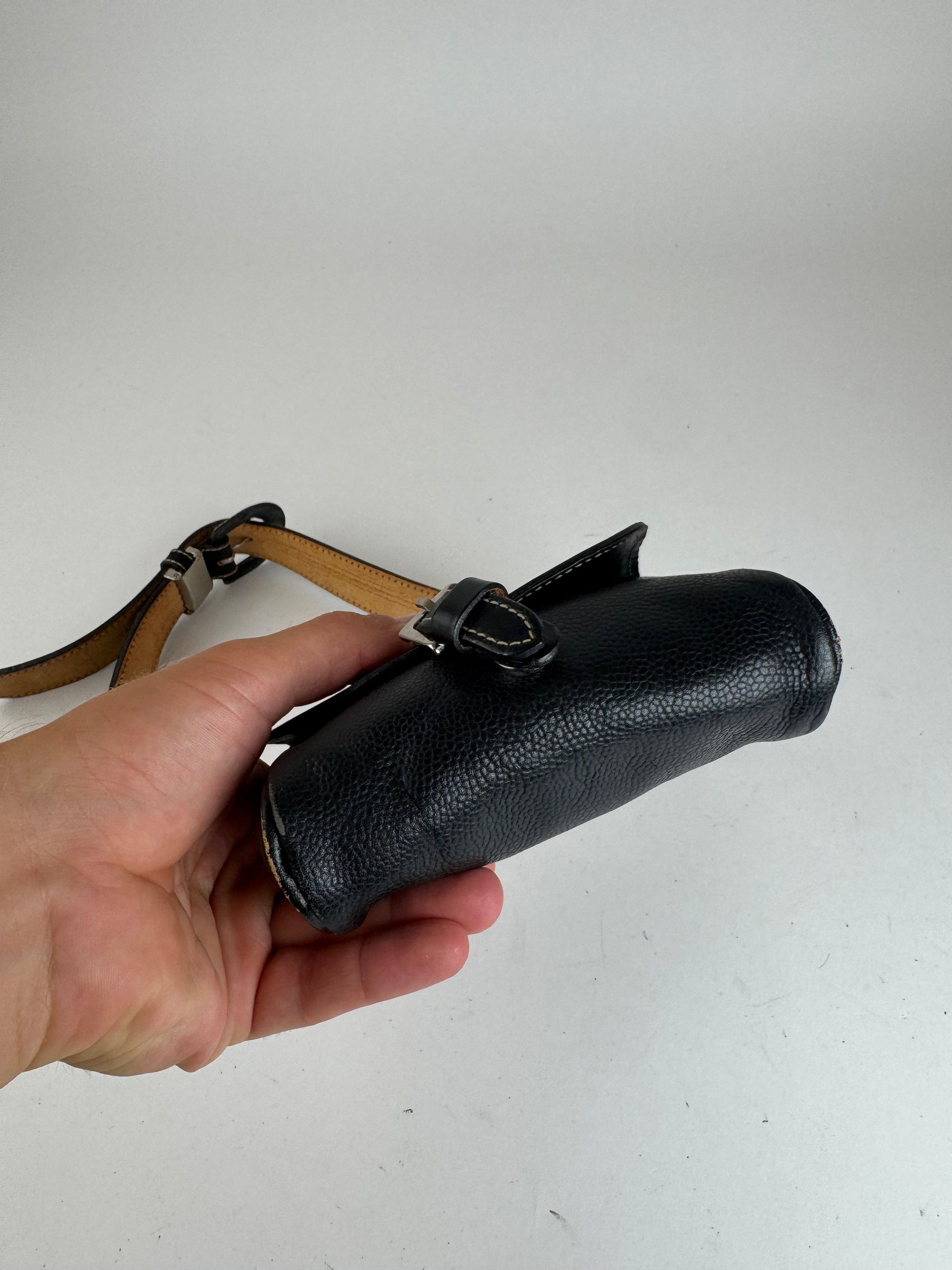 Courreges Vintage Leather belt bag black Size ONE SIZE - 10 Thumbnail