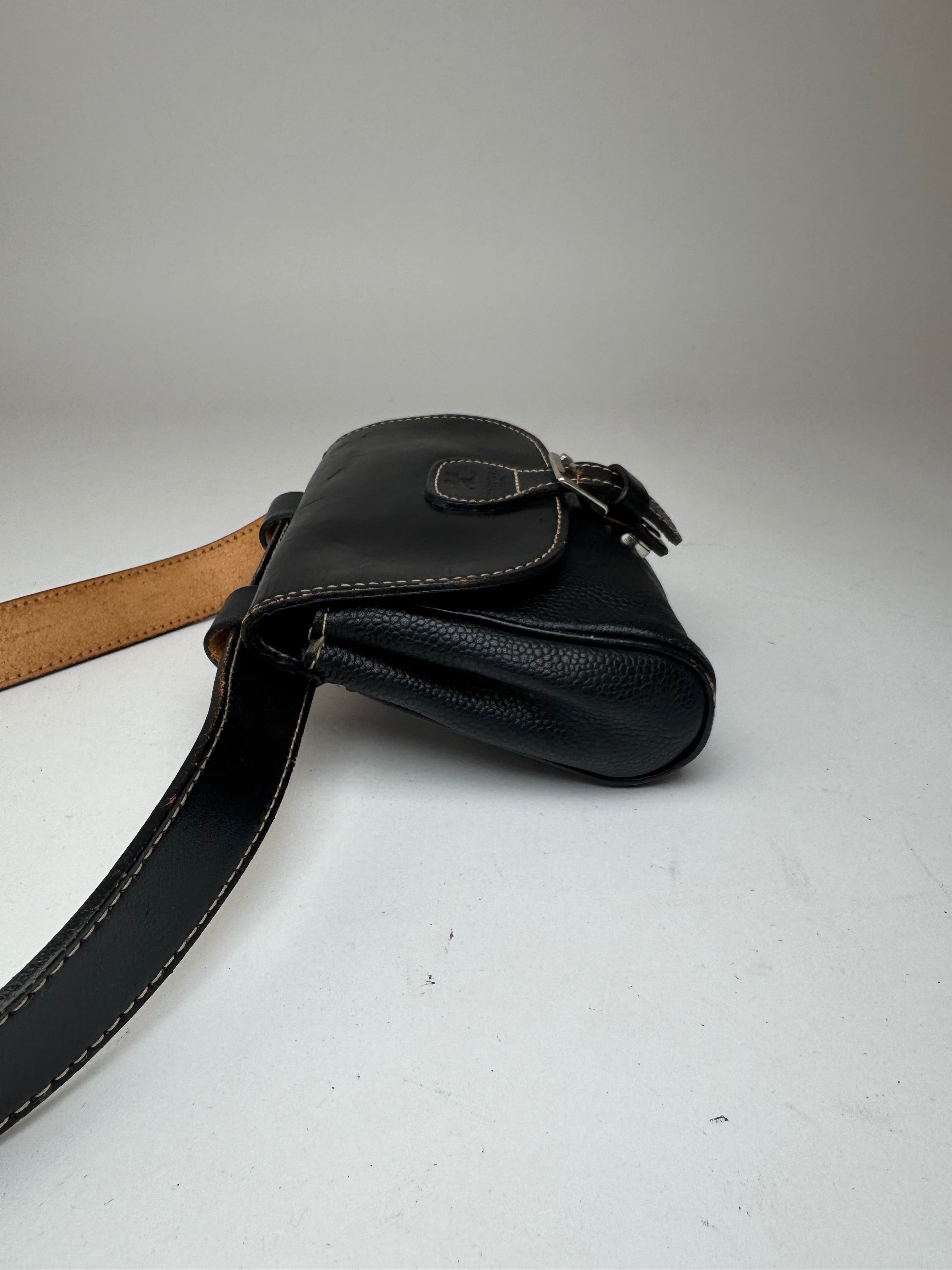 Courreges Vintage Leather belt bag black Size ONE SIZE - 7 Thumbnail