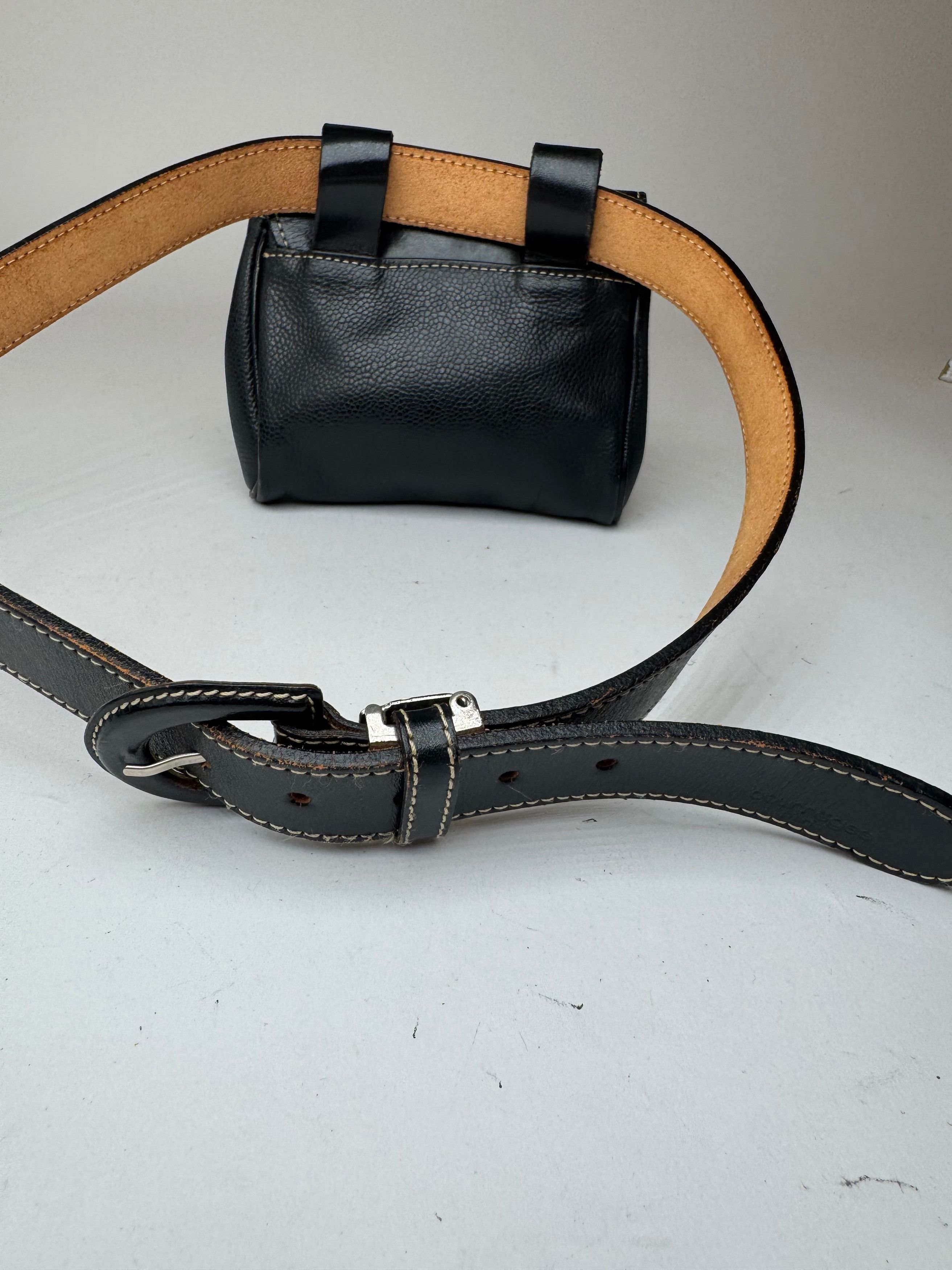 Courreges Vintage Leather belt bag black Size ONE SIZE - 15 Thumbnail