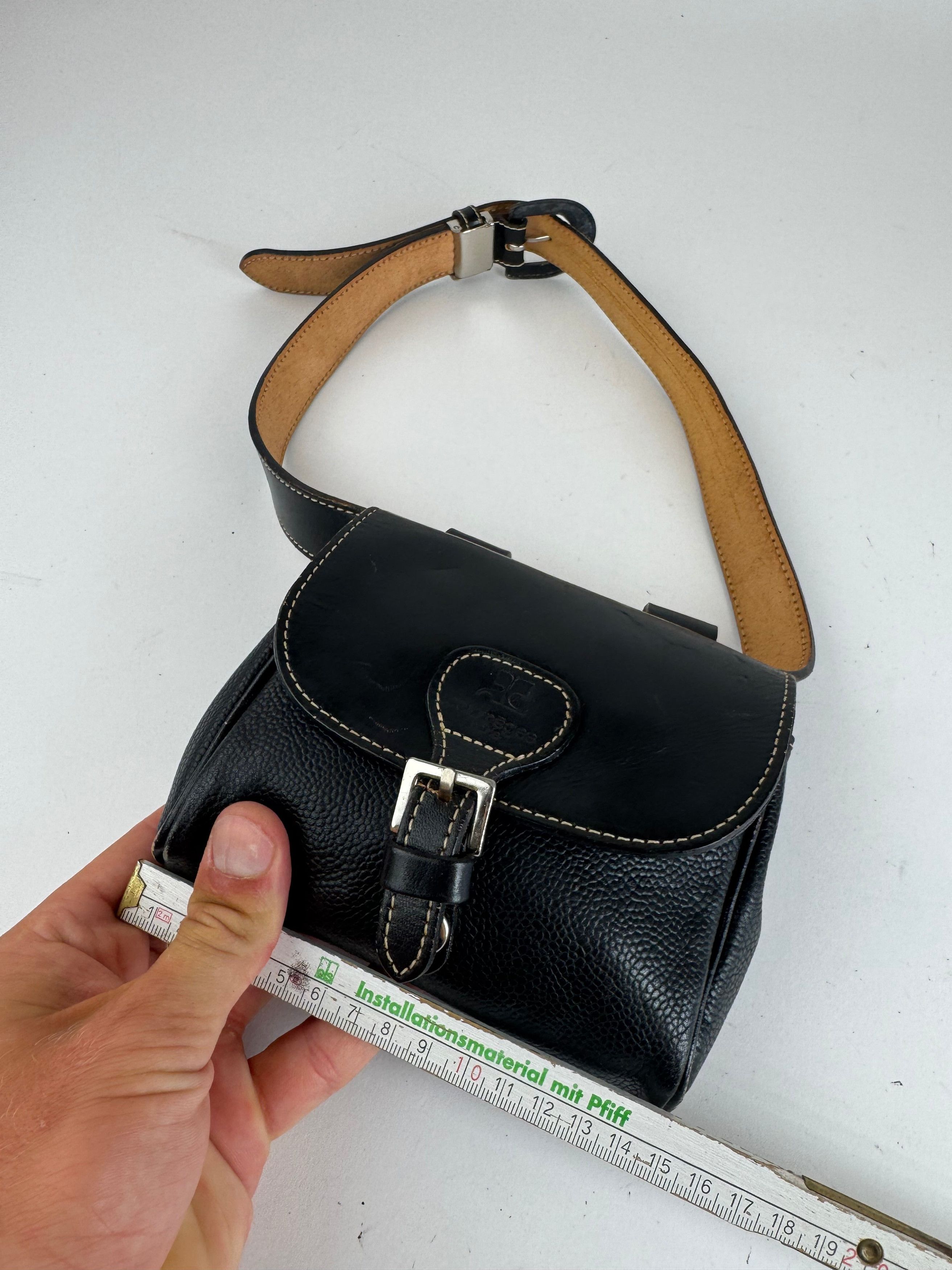 Courreges Vintage Leather belt bag black Size ONE SIZE - 11 Thumbnail