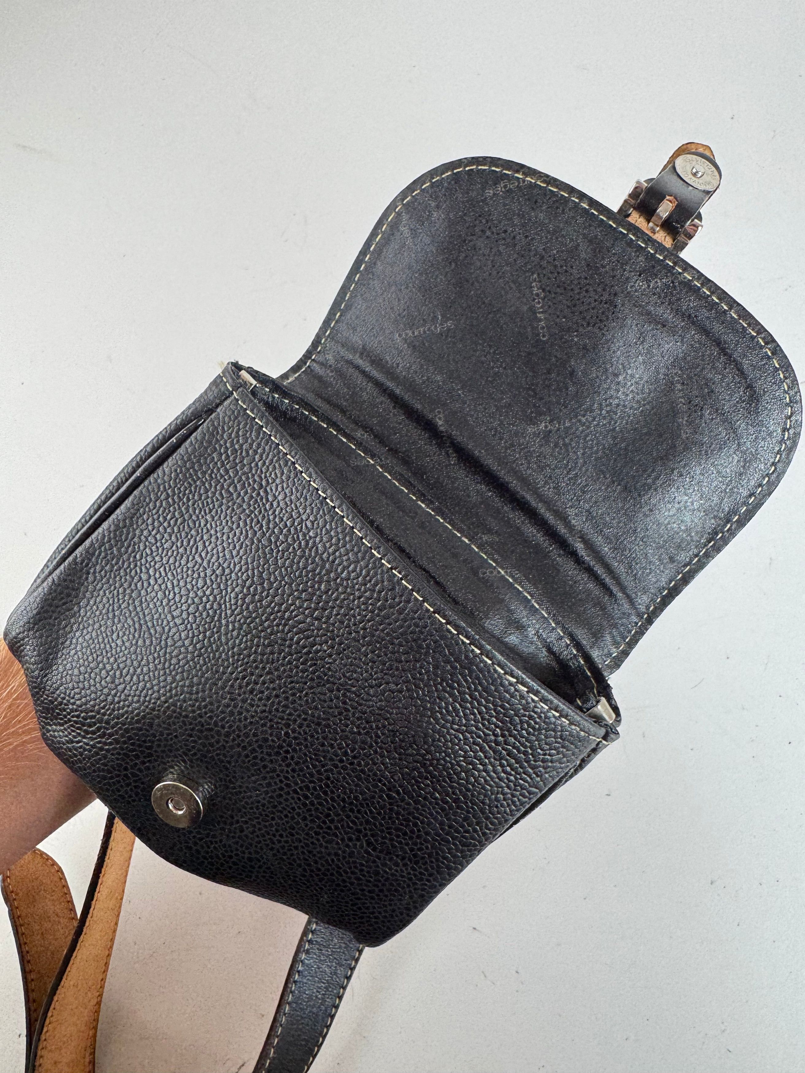 Courreges Vintage Leather belt bag black Size ONE SIZE - 3 Thumbnail