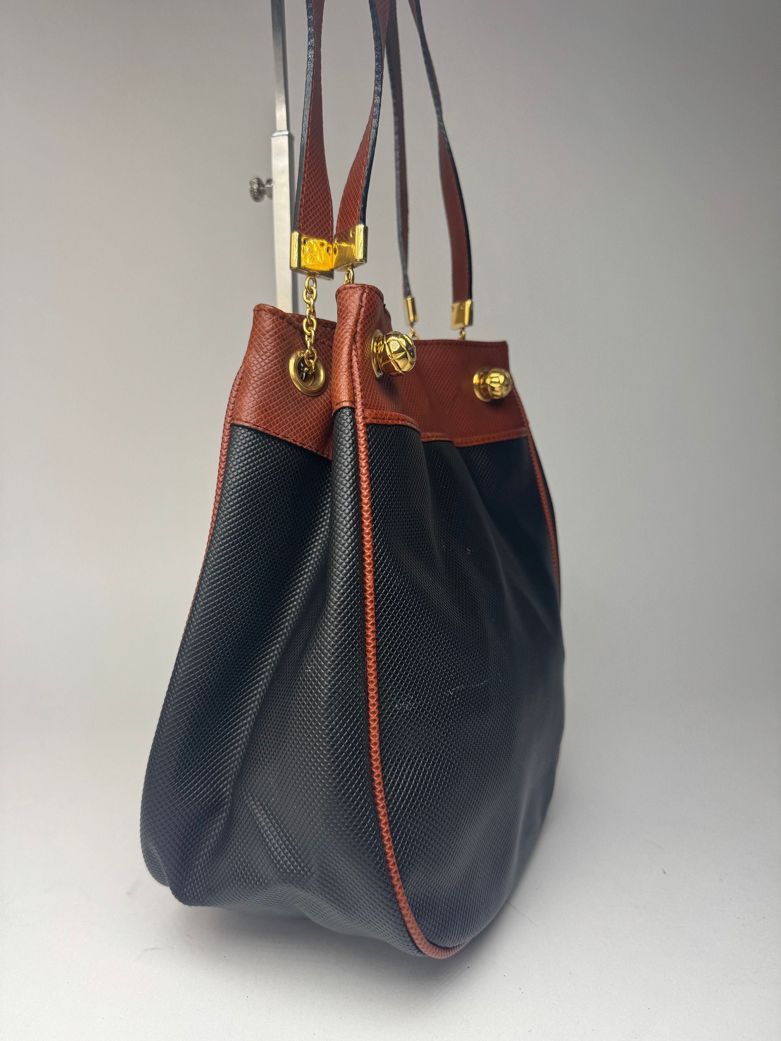 Bottega Veneta Vintage Leather bucket bag black brown Size ONE SIZE - 10 Thumbnail