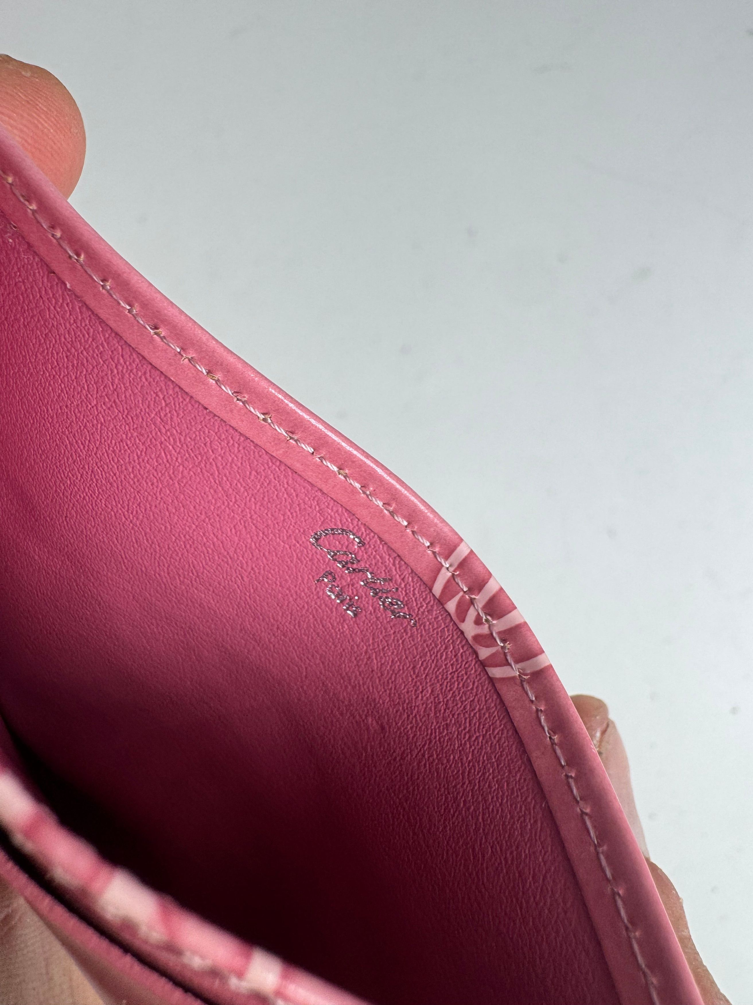 Cartier Vintage Patent Leather monogram Card Holder Pink Size ONE SIZE - 7 Thumbnail