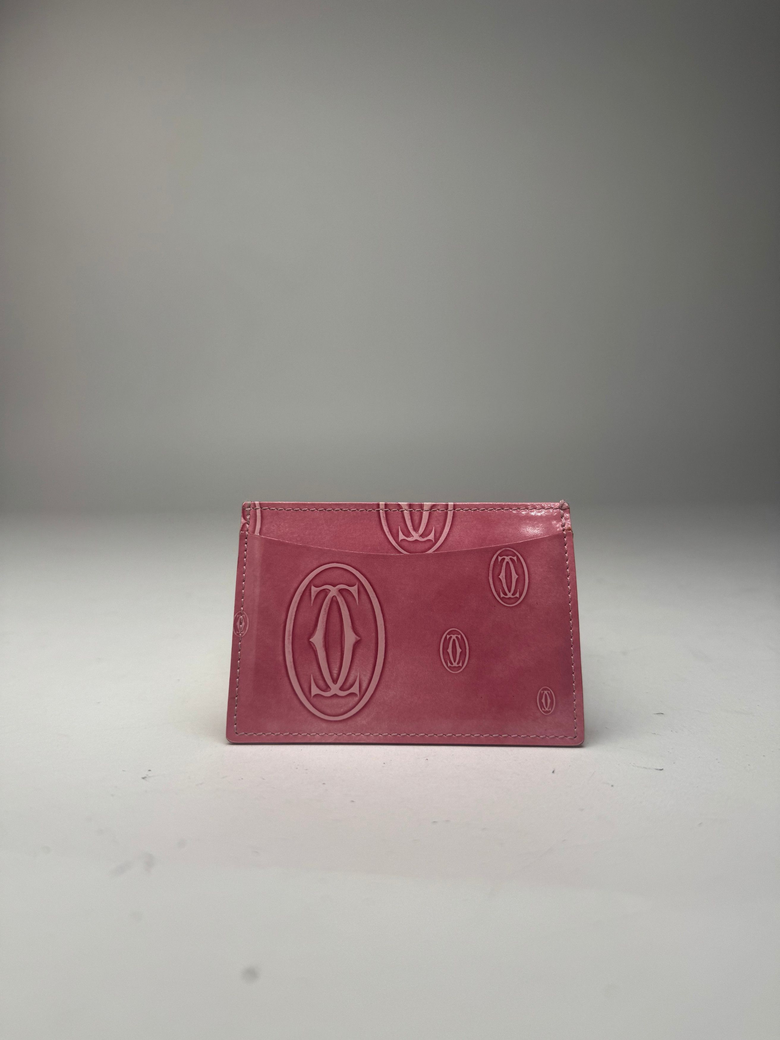 Cartier Vintage Patent Leather monogram Card Holder Pink Size ONE SIZE - 2 Thumbnail