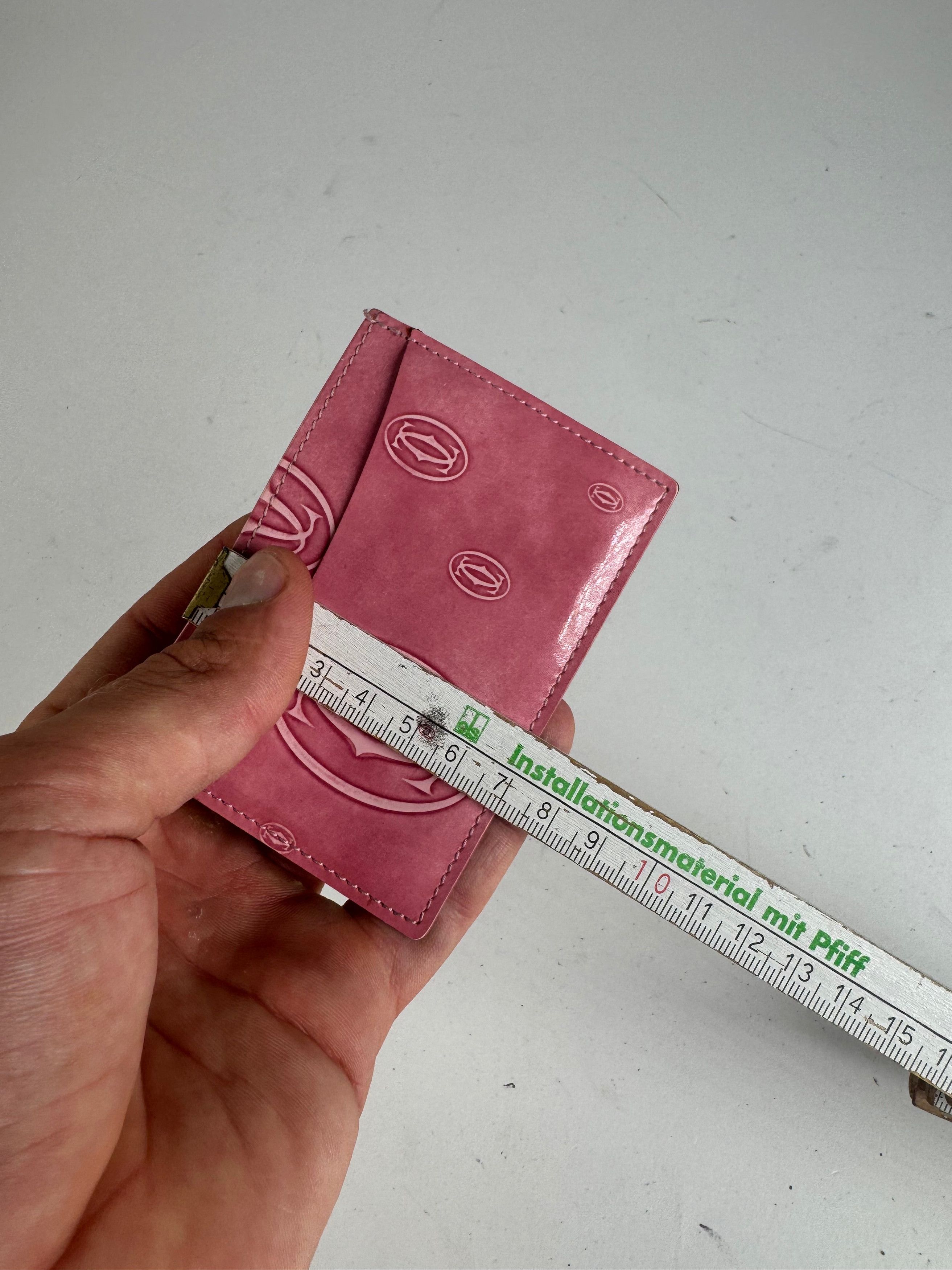 Cartier Vintage Patent Leather monogram Card Holder Pink Size ONE SIZE - 10 Thumbnail
