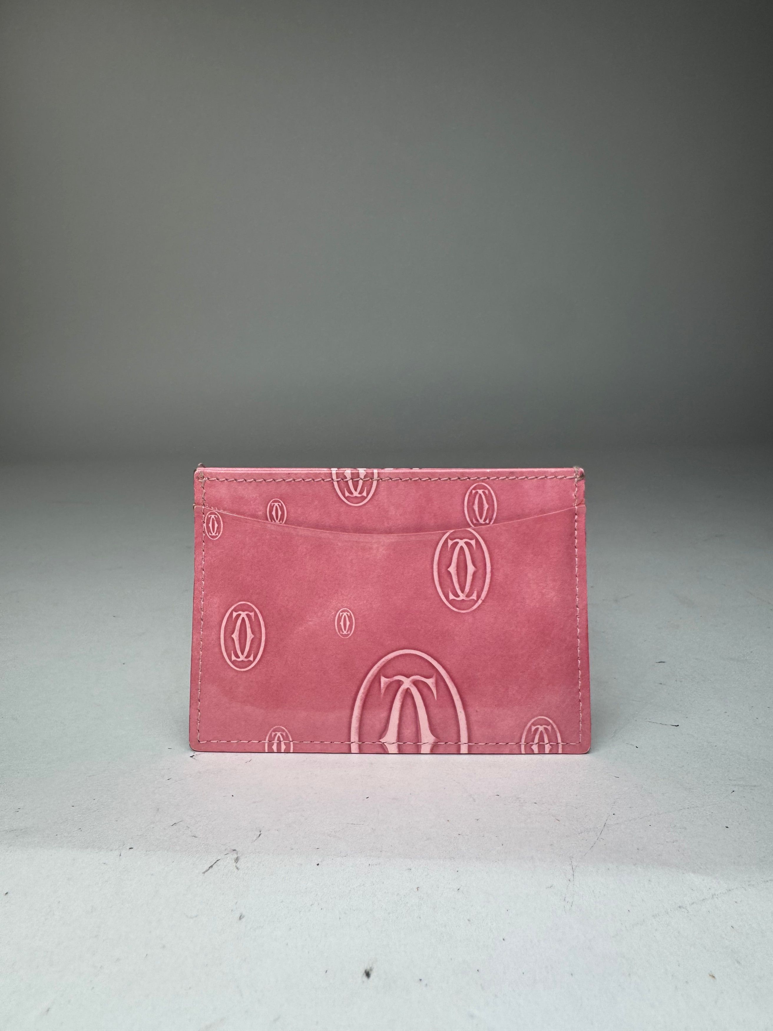 Cartier Vintage Patent Leather monogram Card Holder Pink Size ONE SIZE - 3 Thumbnail