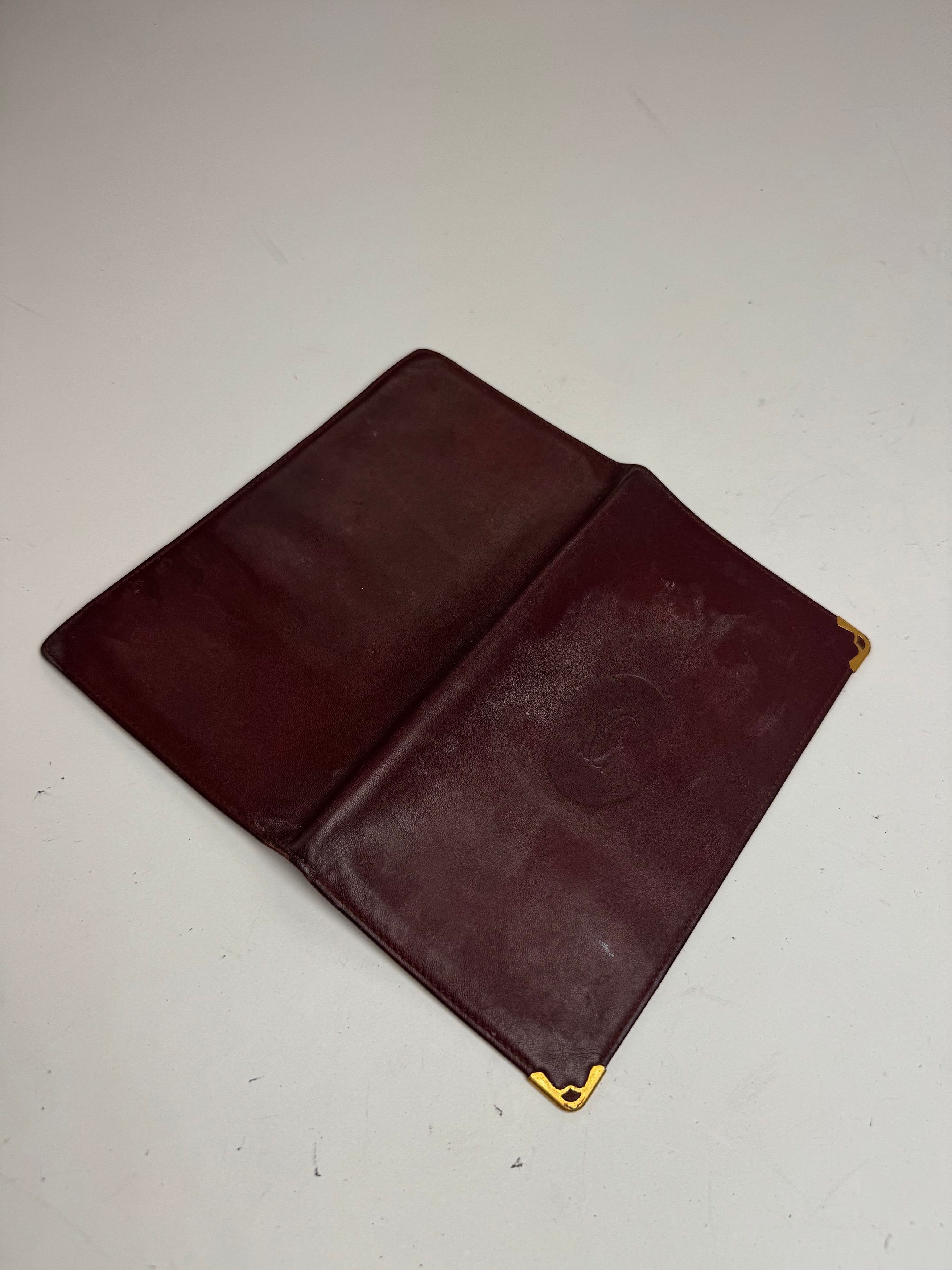 Cartier Vintage Leather Card a holder Burgundy Size ONE SIZE - 4 Thumbnail