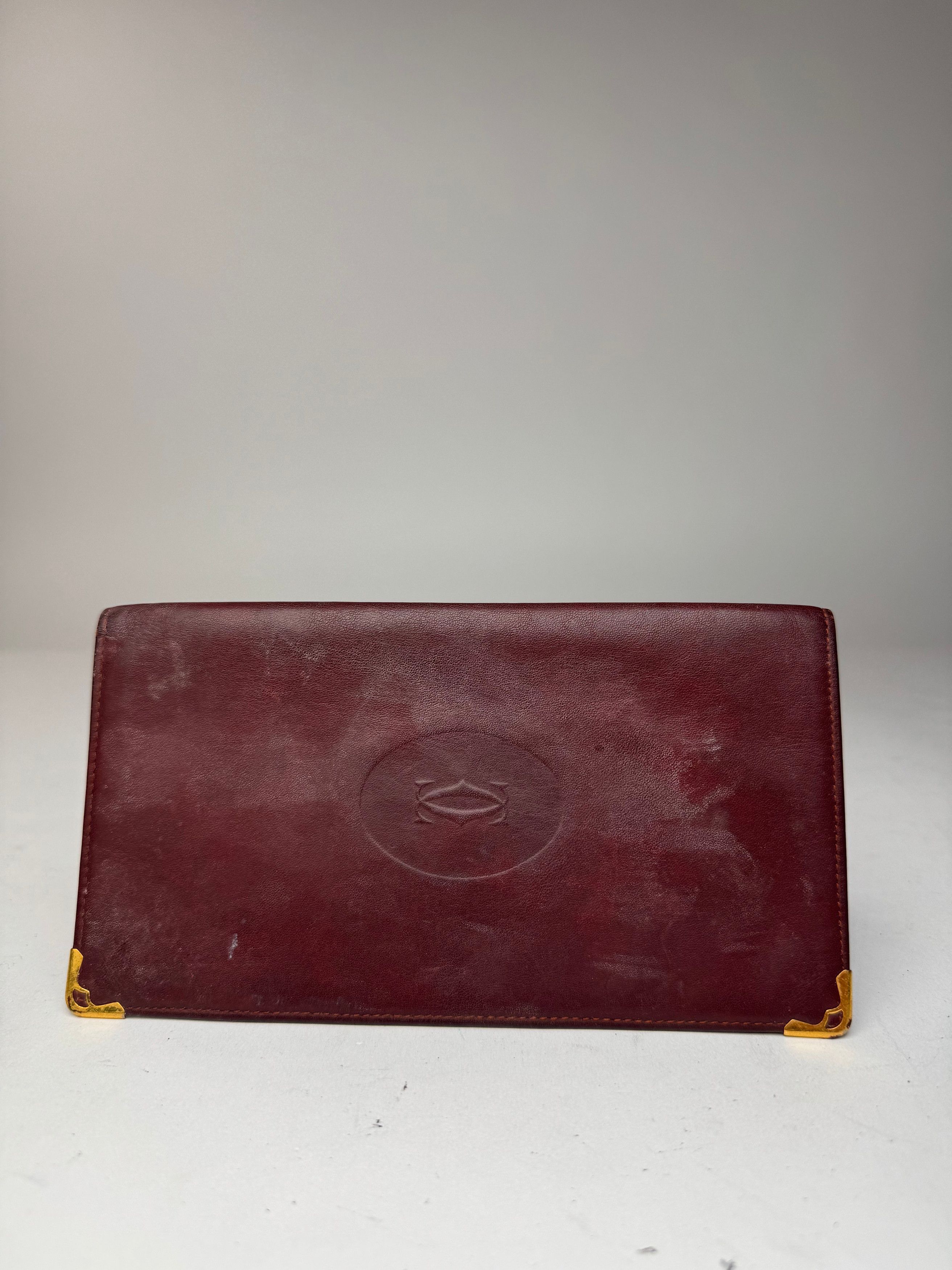Cartier Vintage Leather Card a holder Burgundy Size ONE SIZE - 10 Thumbnail