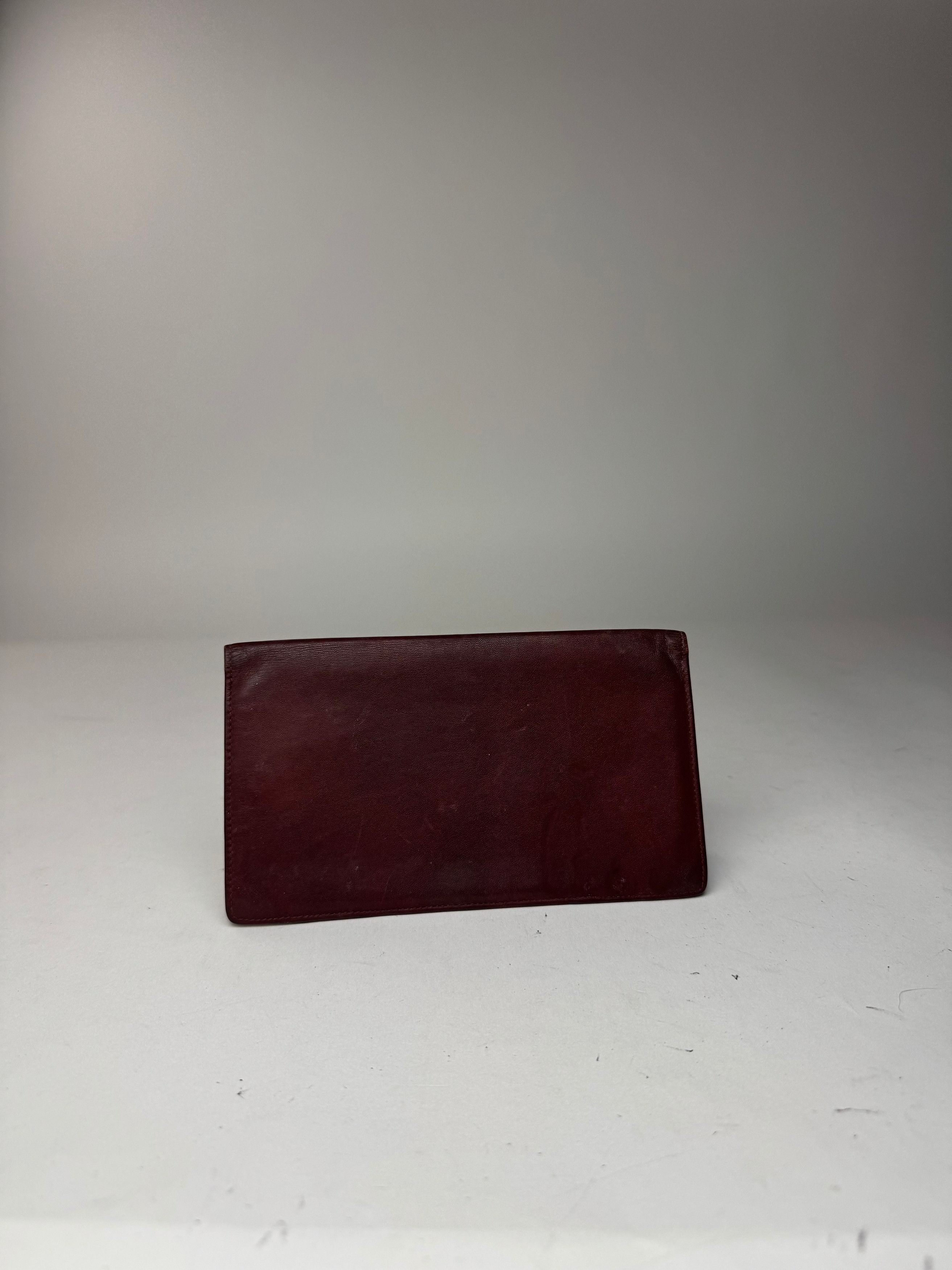 Cartier Vintage Leather Card a holder Burgundy Size ONE SIZE - 2 Thumbnail