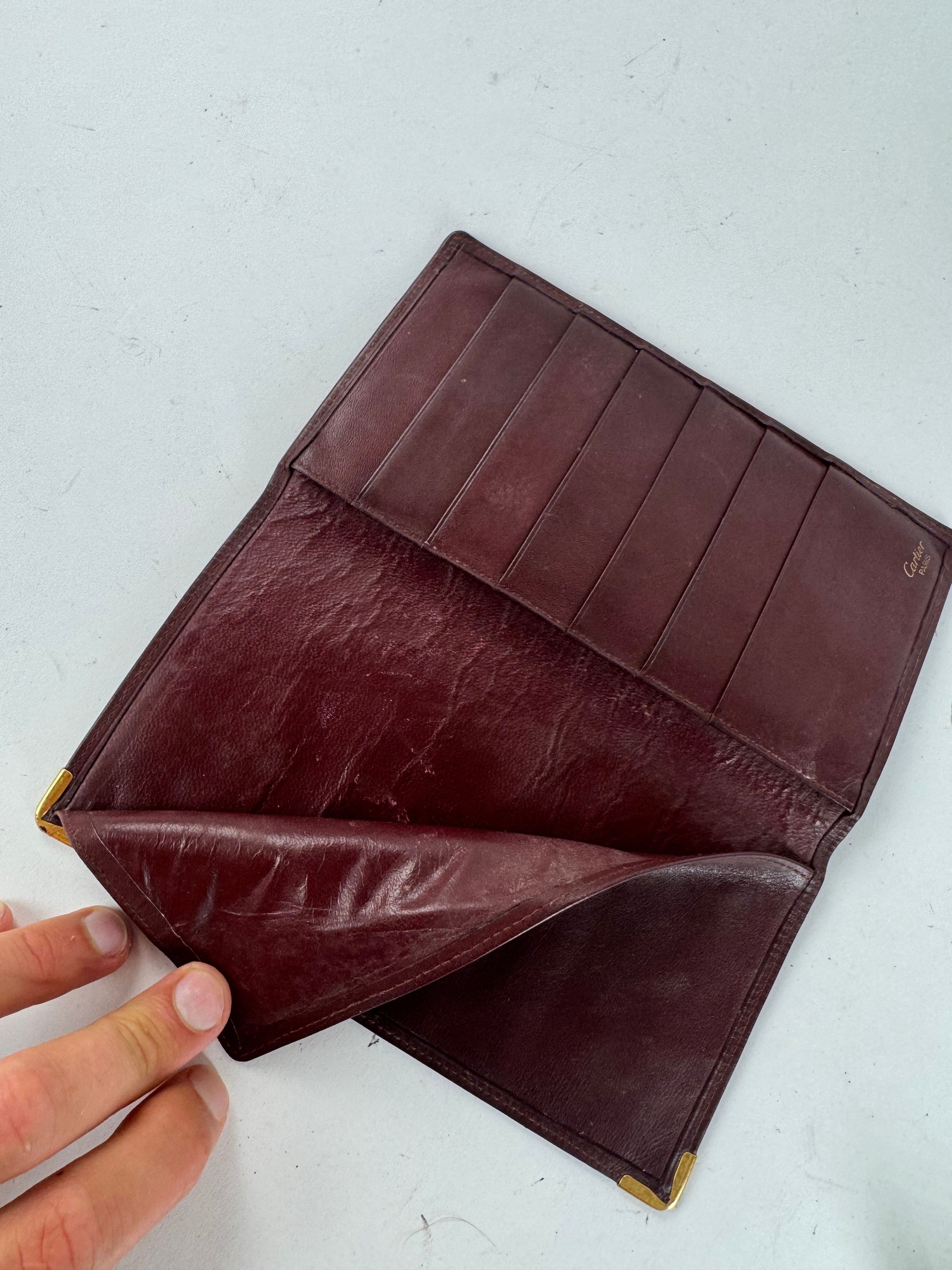 Cartier Vintage Leather Card a holder Burgundy Size ONE SIZE - 6 Thumbnail