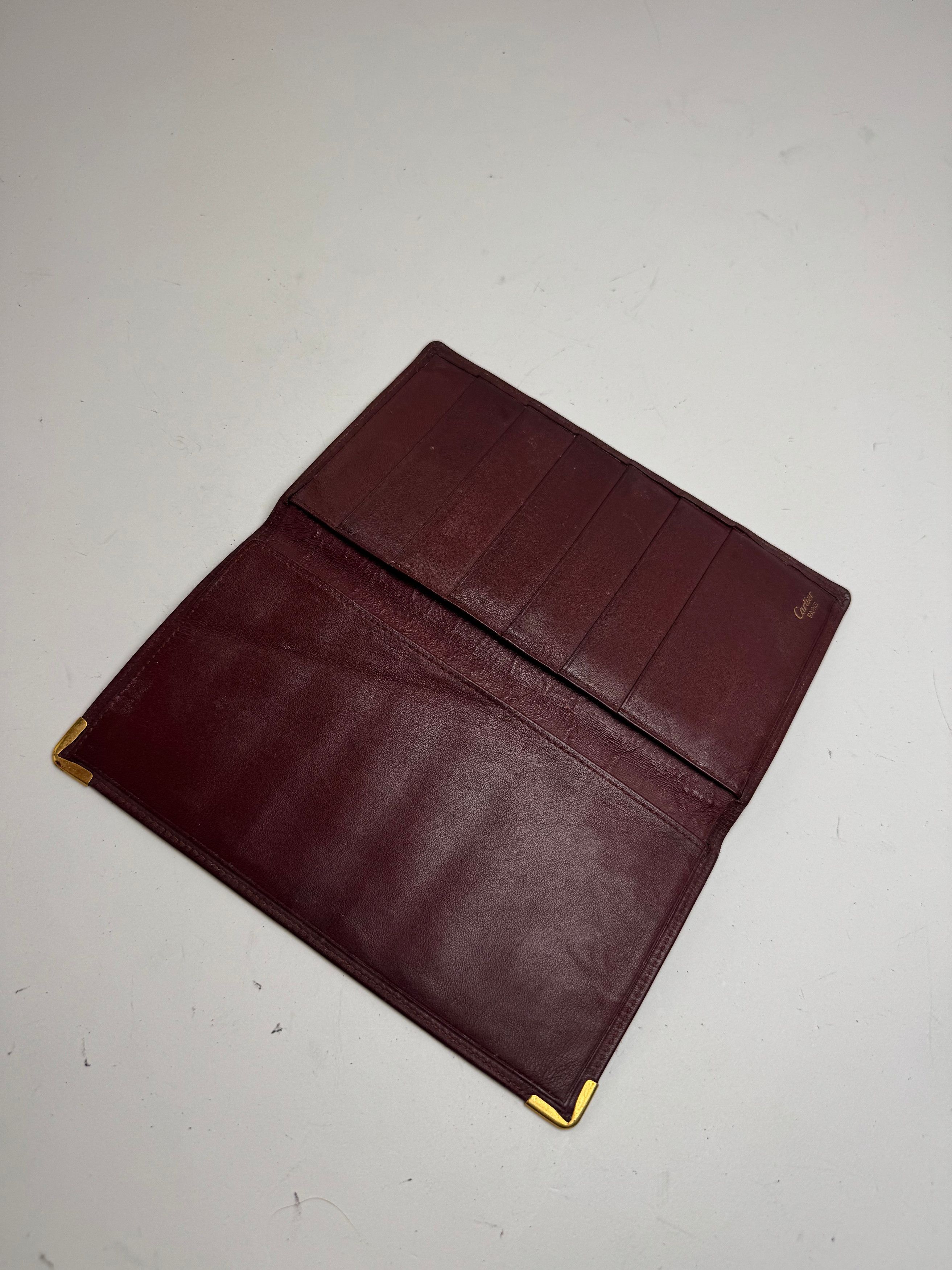 Cartier Vintage Leather Card a holder Burgundy Size ONE SIZE - 9 Thumbnail
