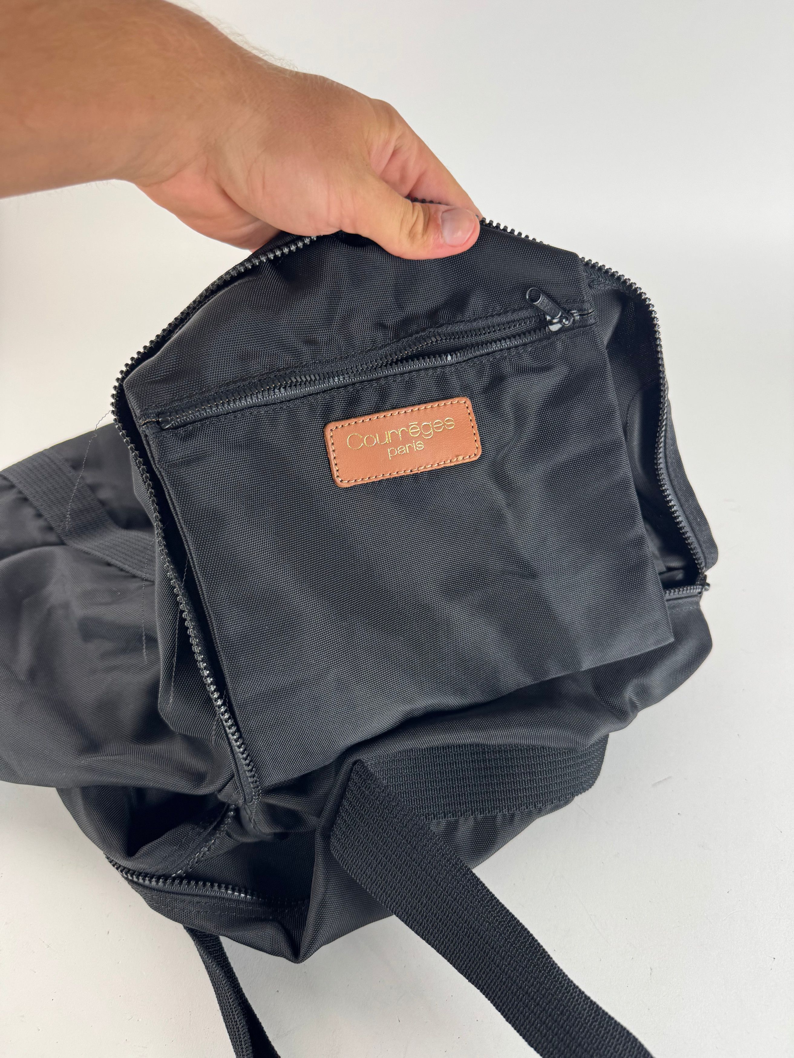 Courreges Vintage Travel bag black Size ONE SIZE - 13 Thumbnail