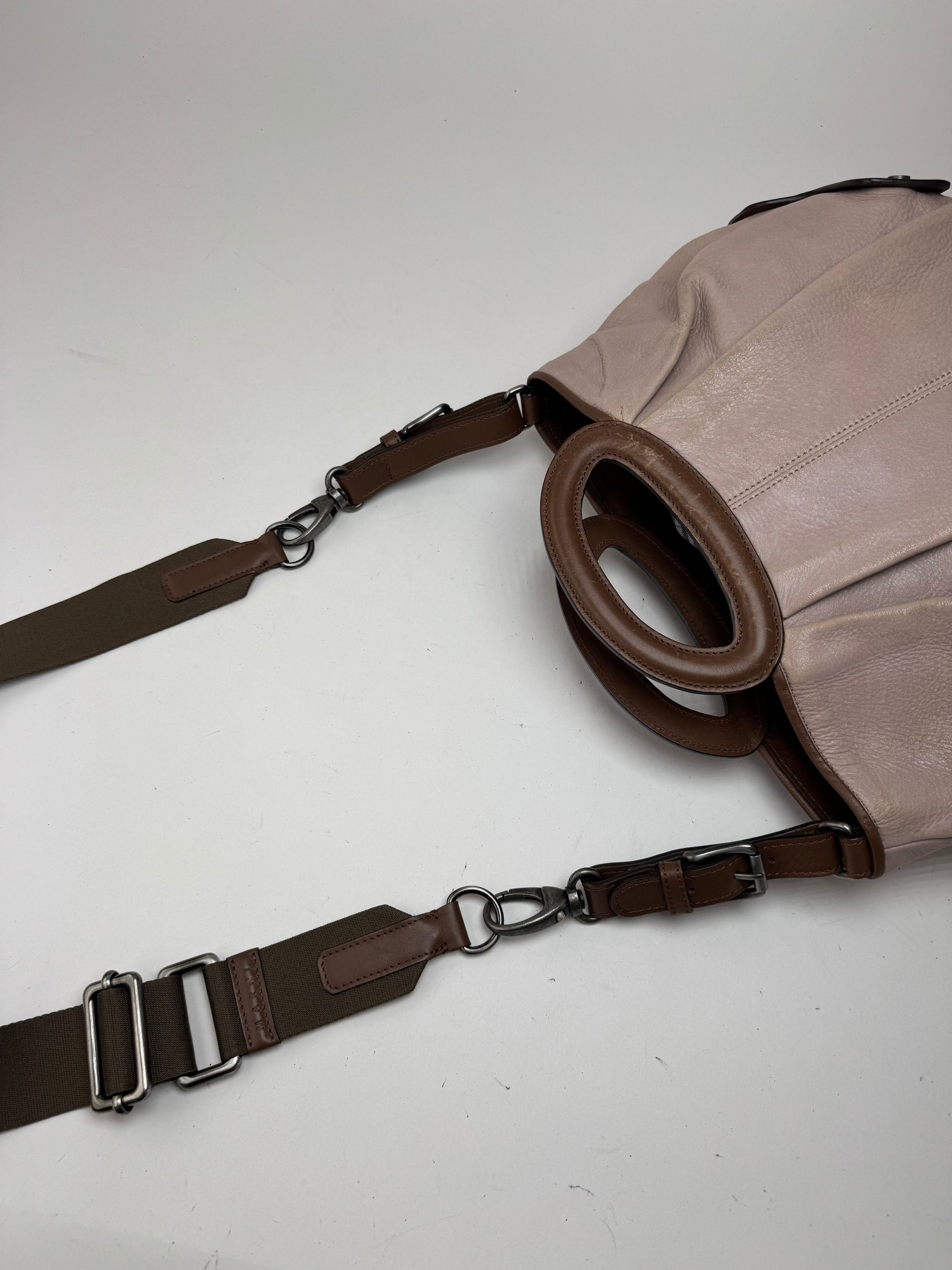 Marni Vintage 2 way leather bag purple brown Size ONE SIZE - 9 Thumbnail