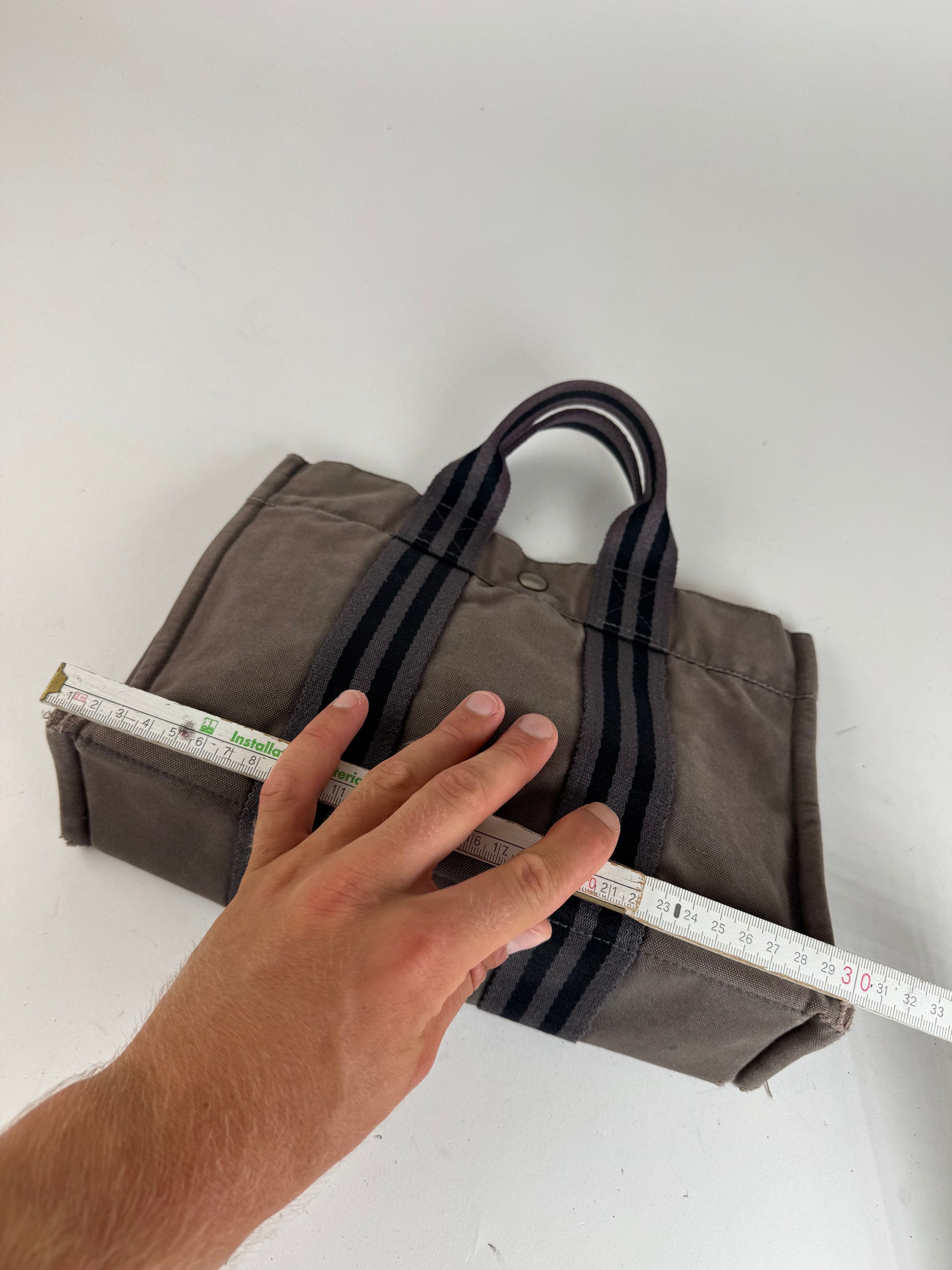 Other Vintage Hermes cotton mini tote grey Size ONE SIZE - 12 Thumbnail