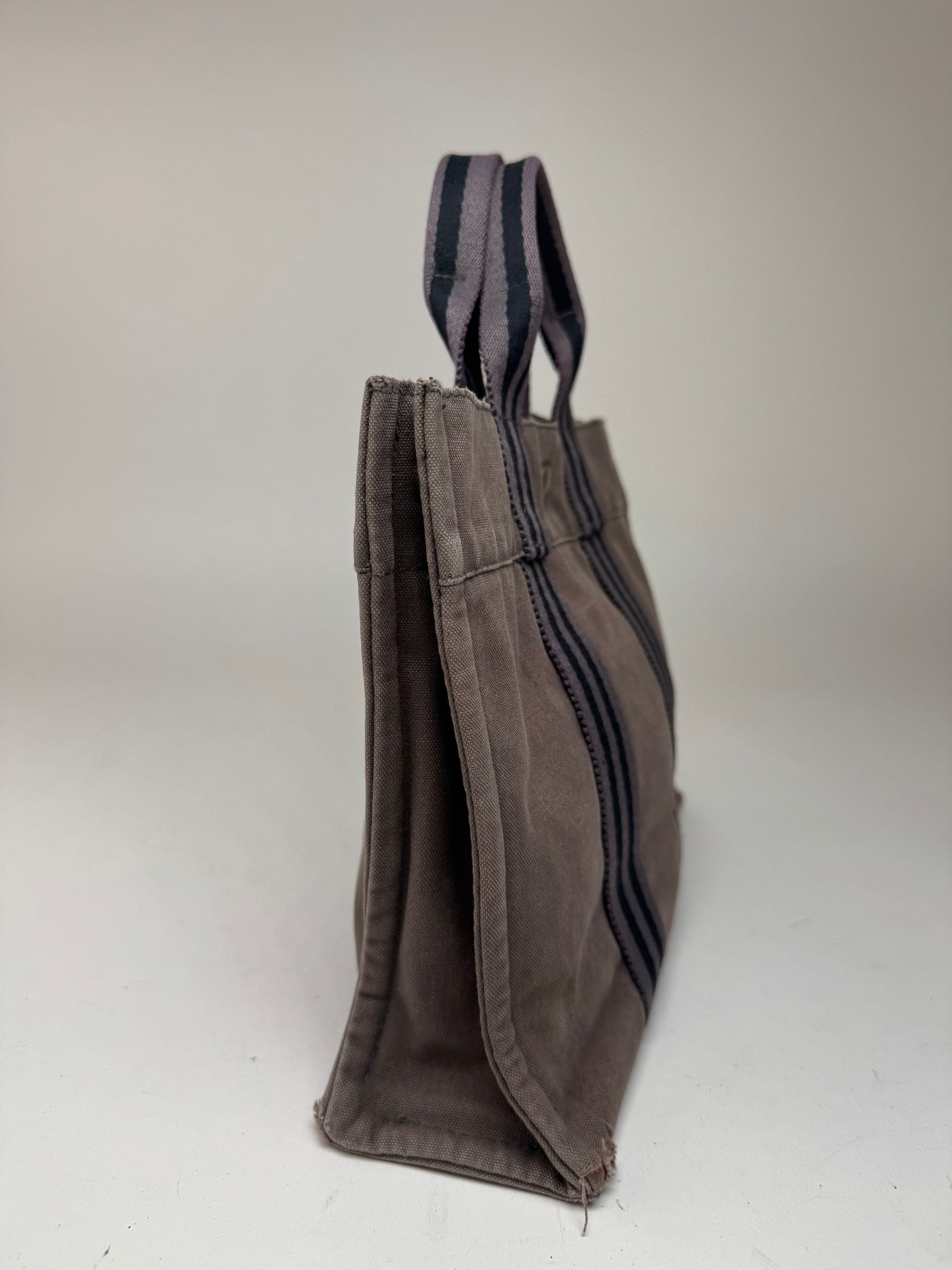 Other Vintage Hermes cotton mini tote grey Size ONE SIZE - 7 Thumbnail