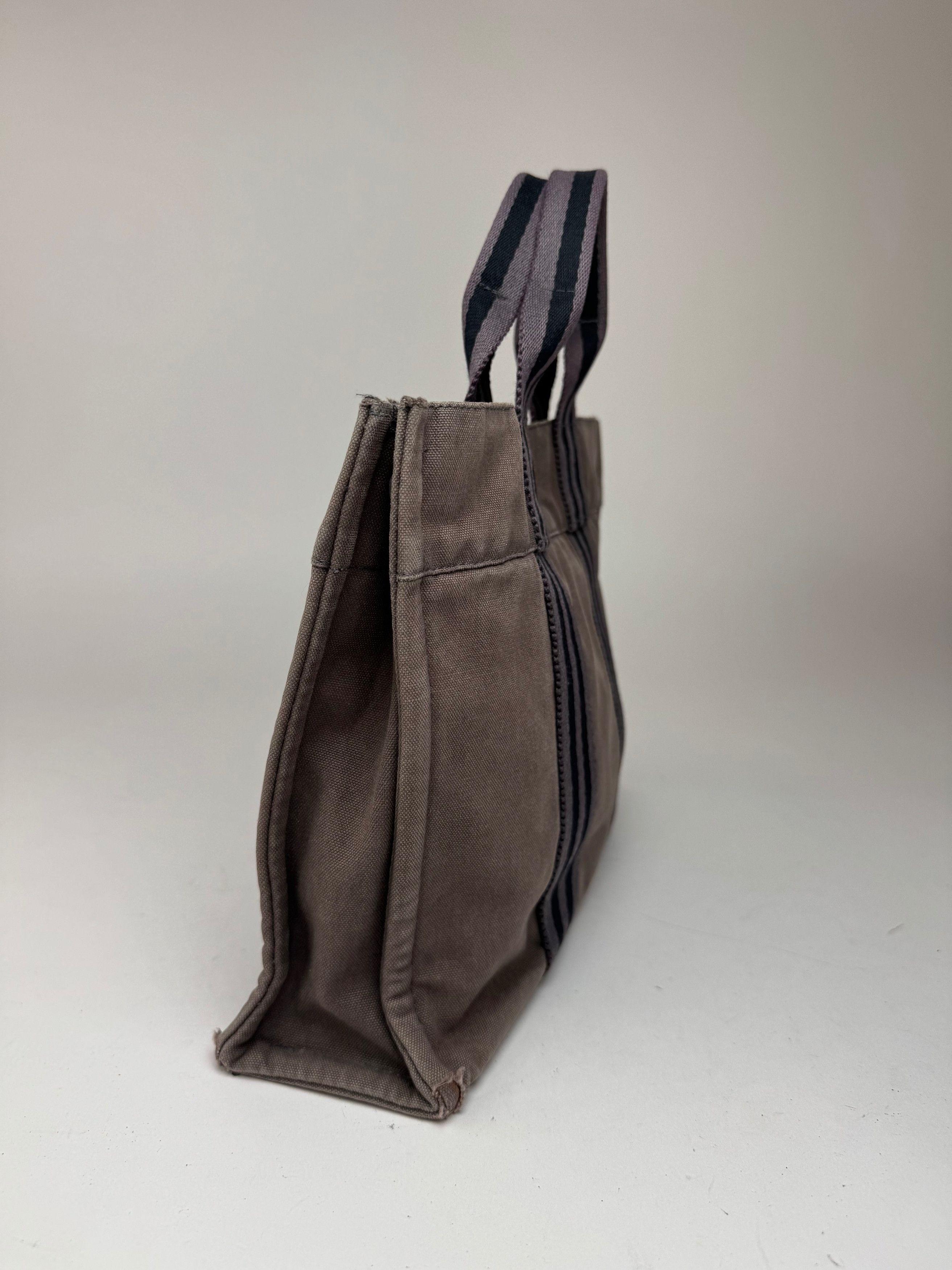 Other Vintage Hermes cotton mini tote grey Size ONE SIZE - 9 Thumbnail