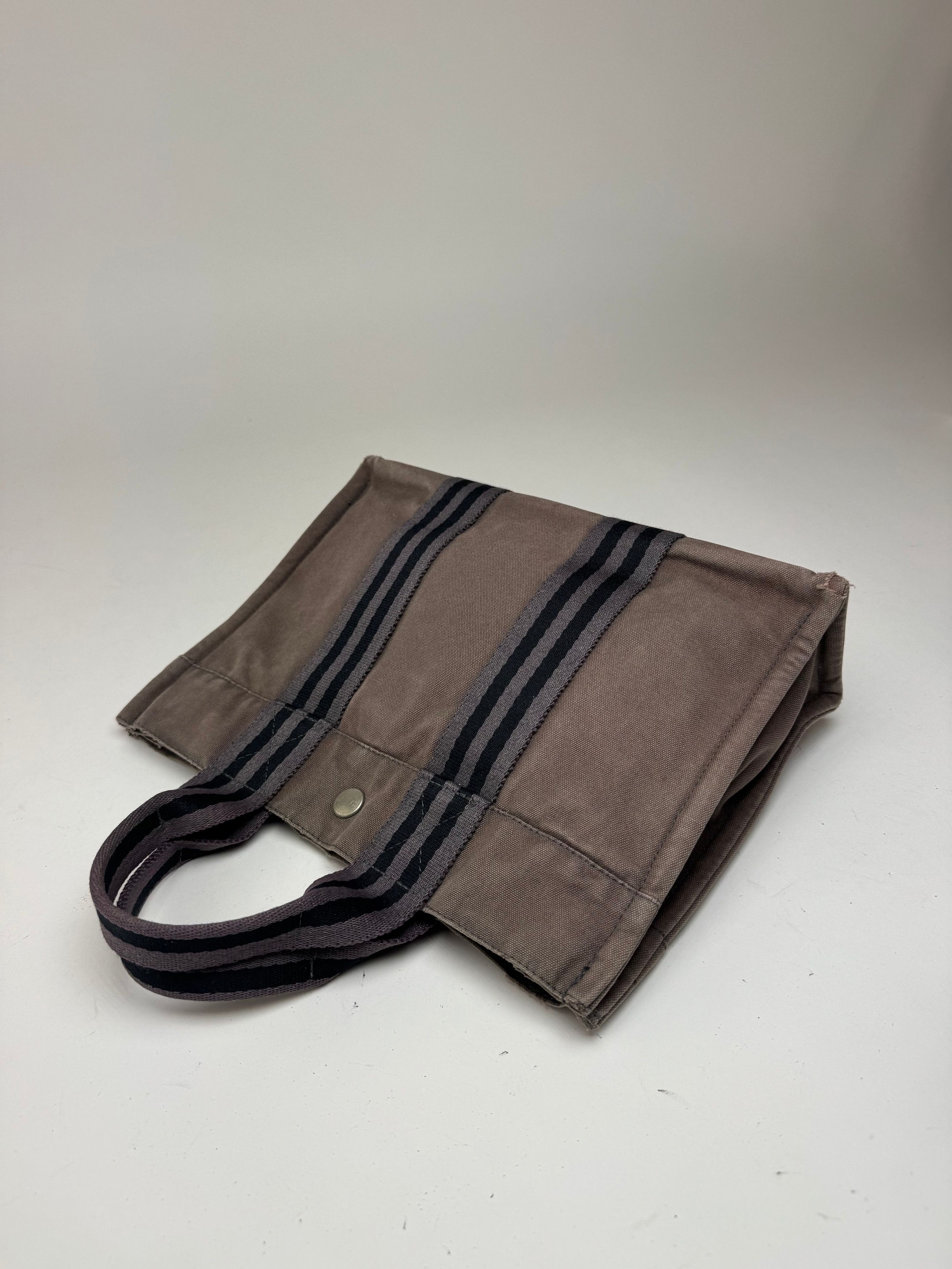 Other Vintage Hermes cotton mini tote grey Size ONE SIZE - 10 Thumbnail