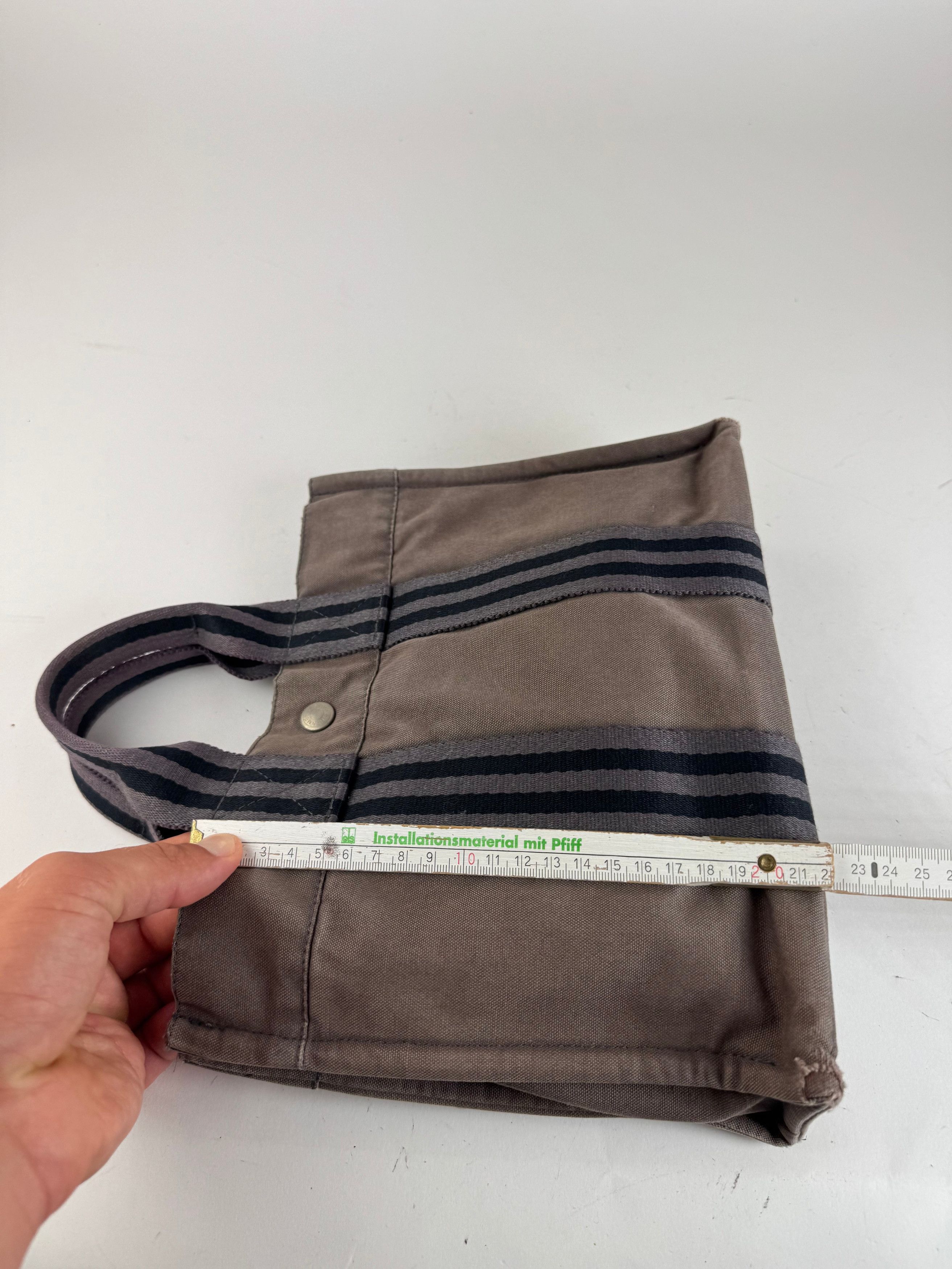Other Vintage Hermes cotton mini tote grey Size ONE SIZE - 13 Thumbnail