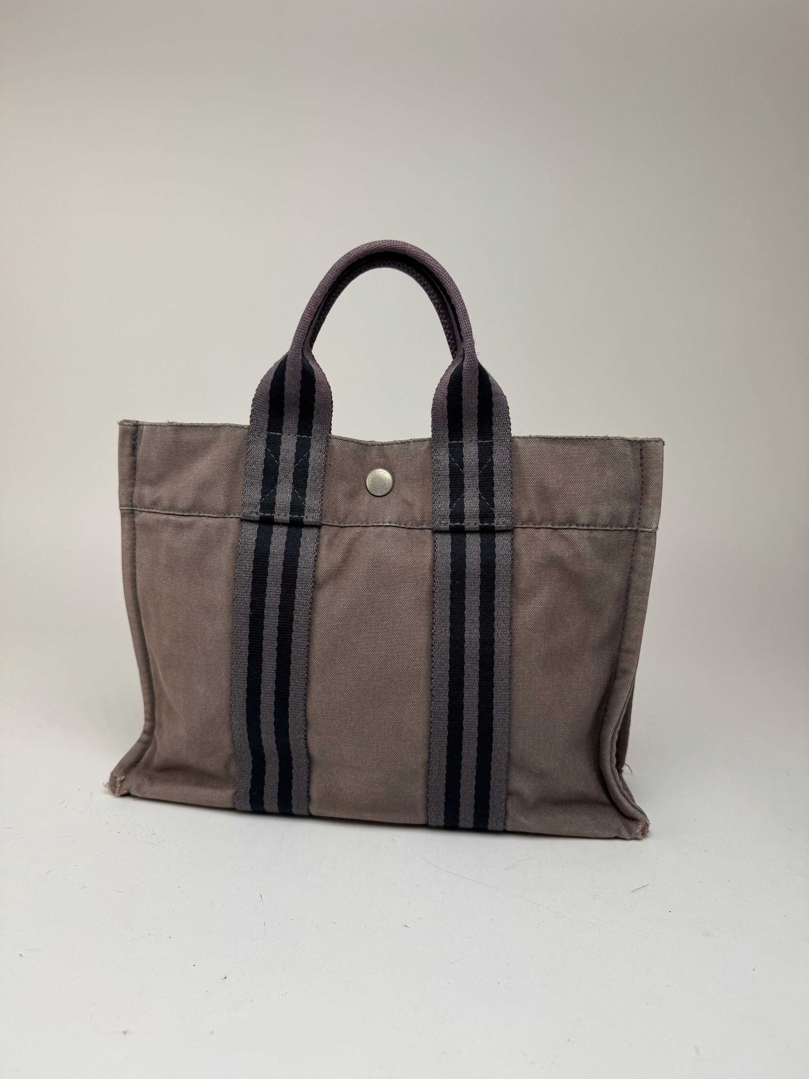 Other Vintage Hermes cotton mini tote grey Size ONE SIZE - 8 Thumbnail