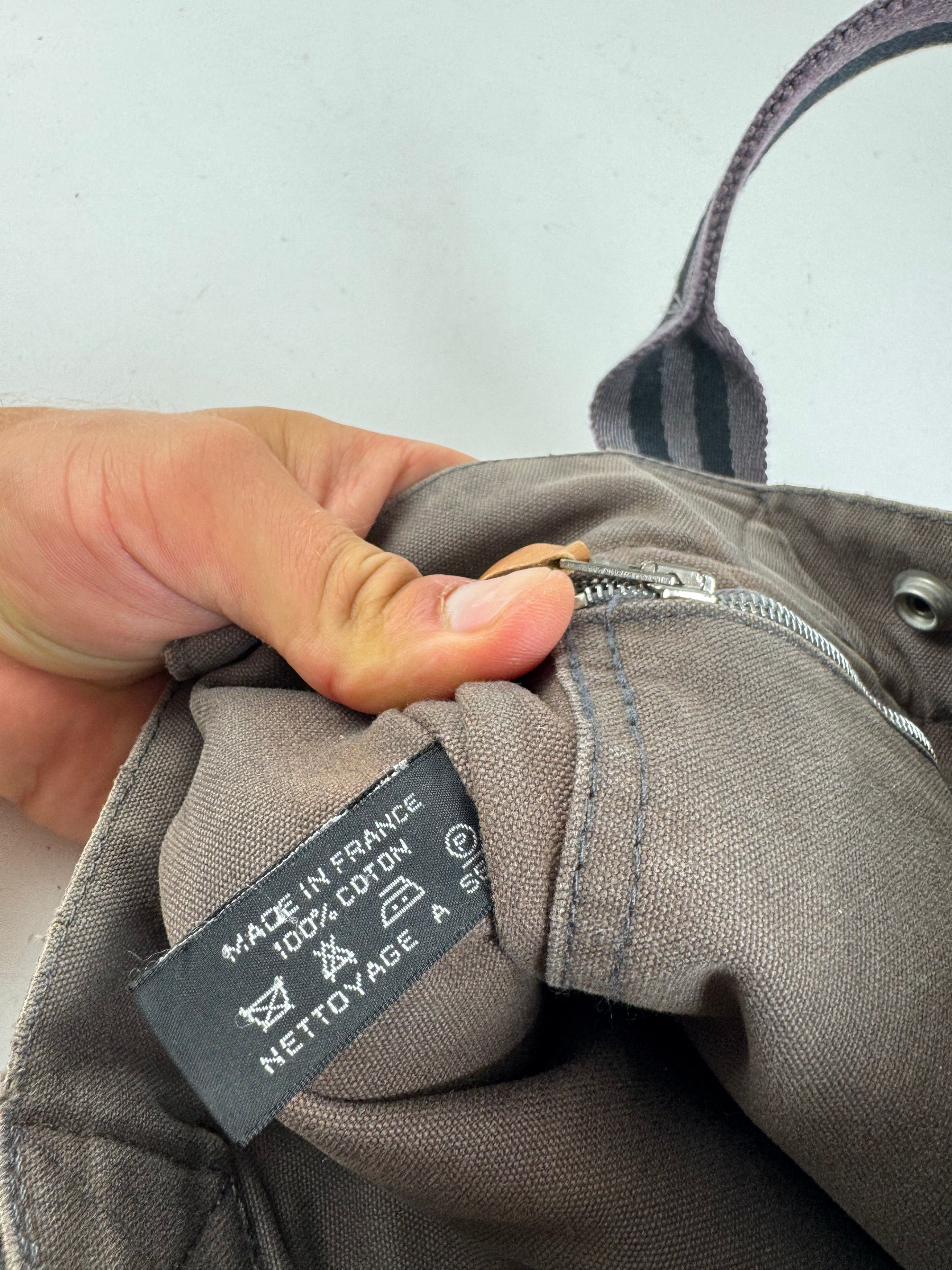 Other Vintage Hermes cotton mini tote grey Size ONE SIZE - 5 Thumbnail