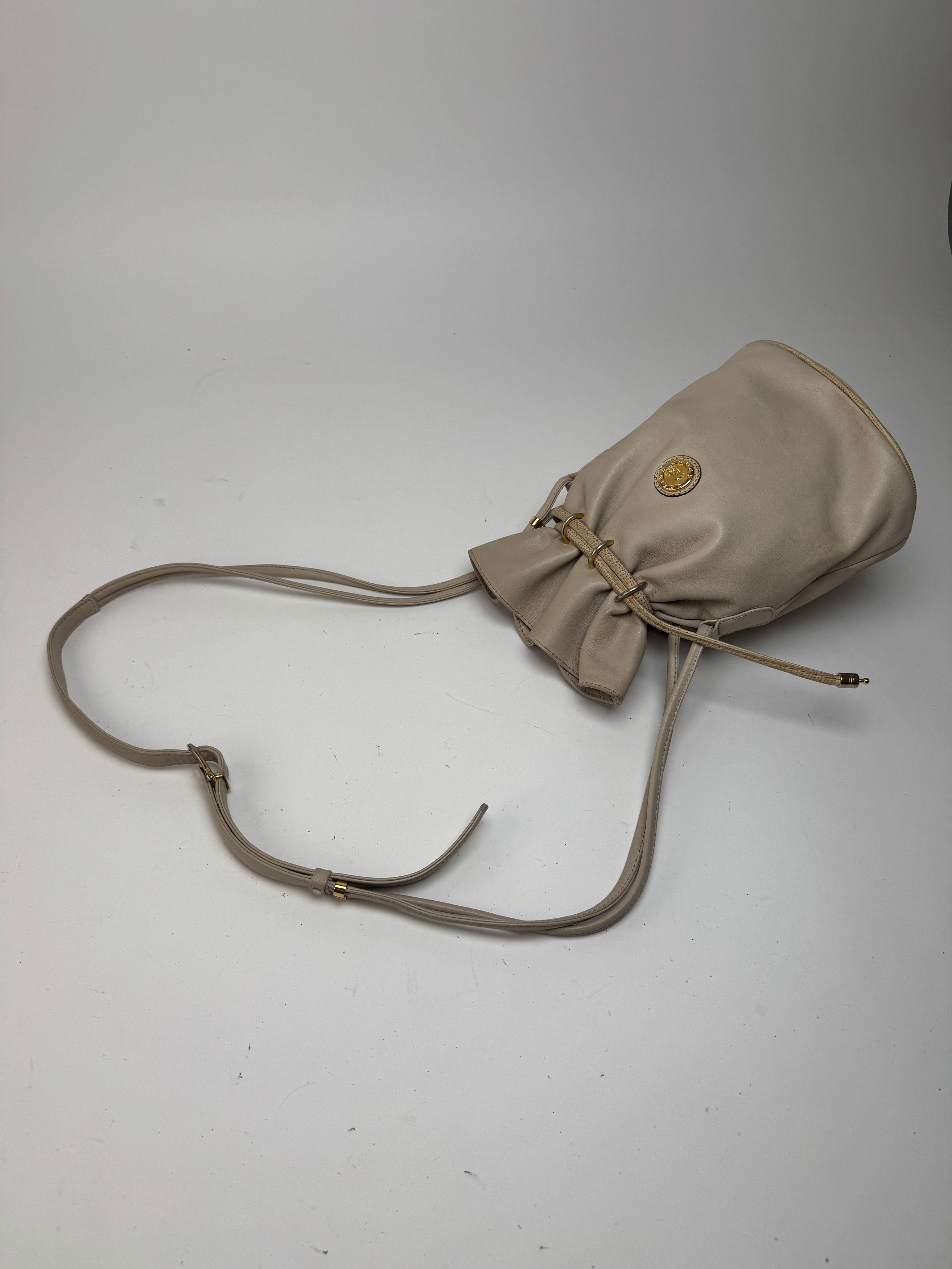 Celine Vintage Seau16 leather bag grey white Size ONE SIZE - 9 Thumbnail
