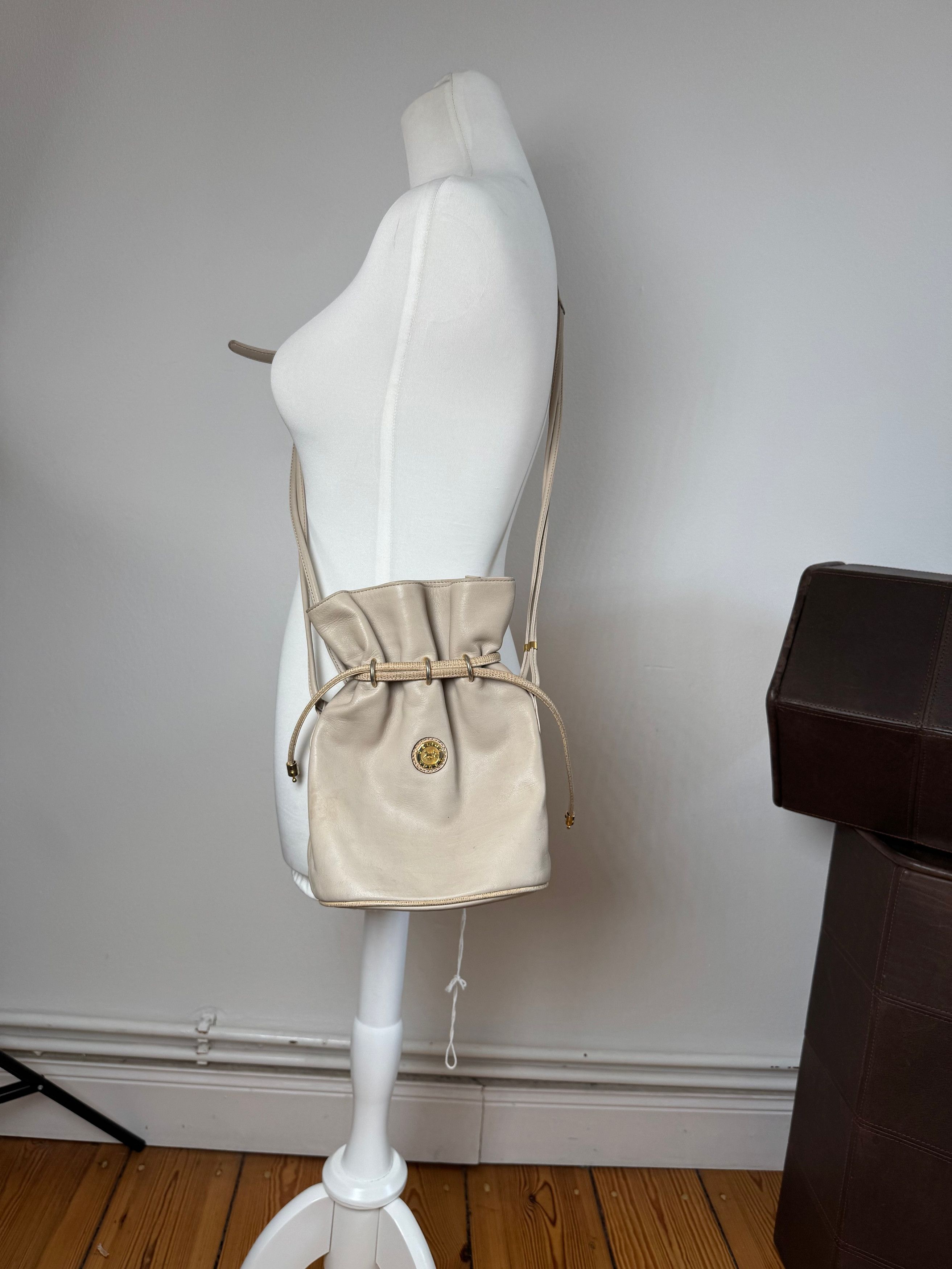 Celine Vintage Seau16 leather bag grey white Size ONE SIZE - 13 Thumbnail