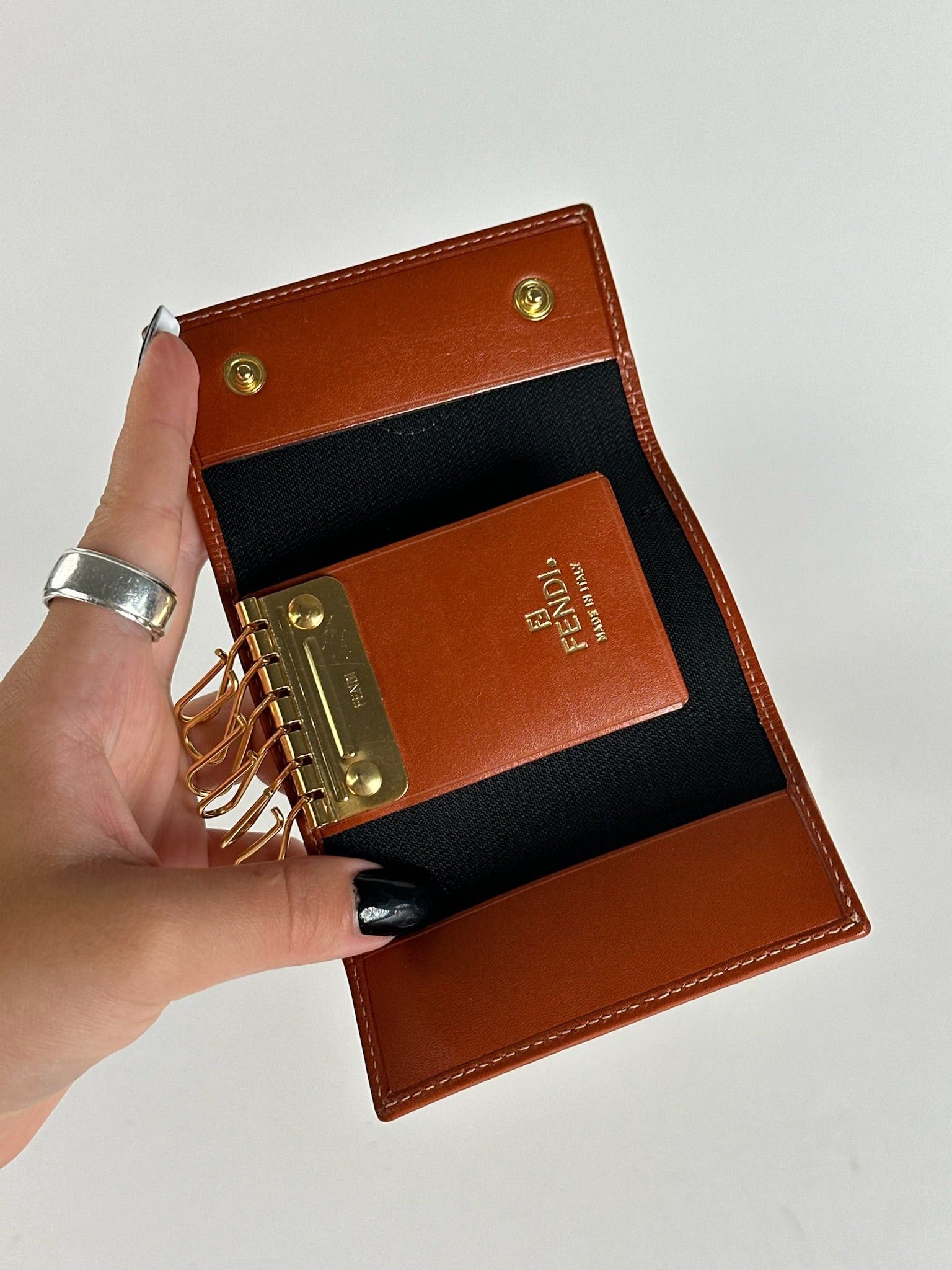 Fendi Vintage Roma Key Holder Brown Size ONE SIZE - 5 Thumbnail