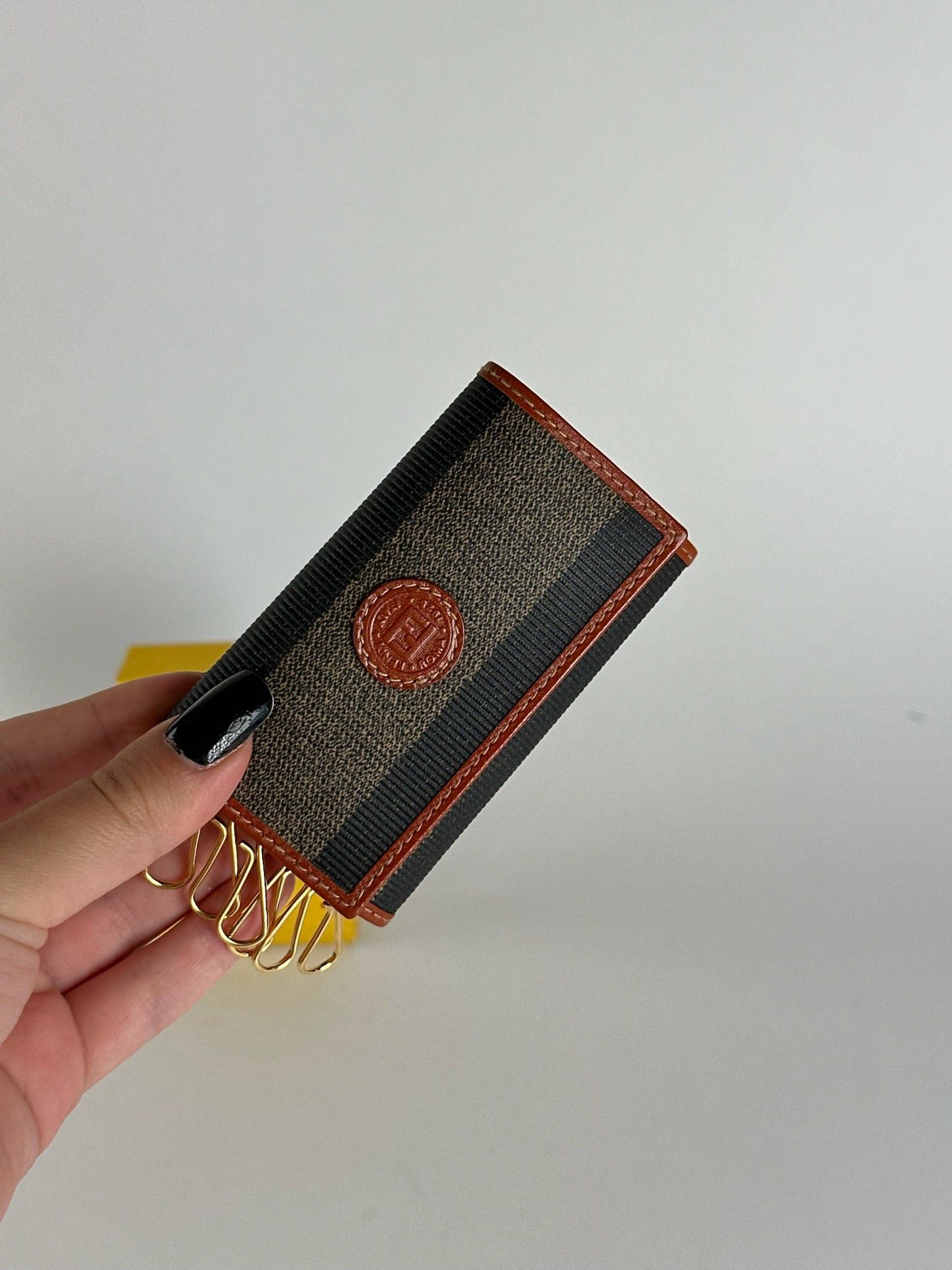 Fendi Vintage Roma Key Holder Brown Size ONE SIZE - 8 Thumbnail