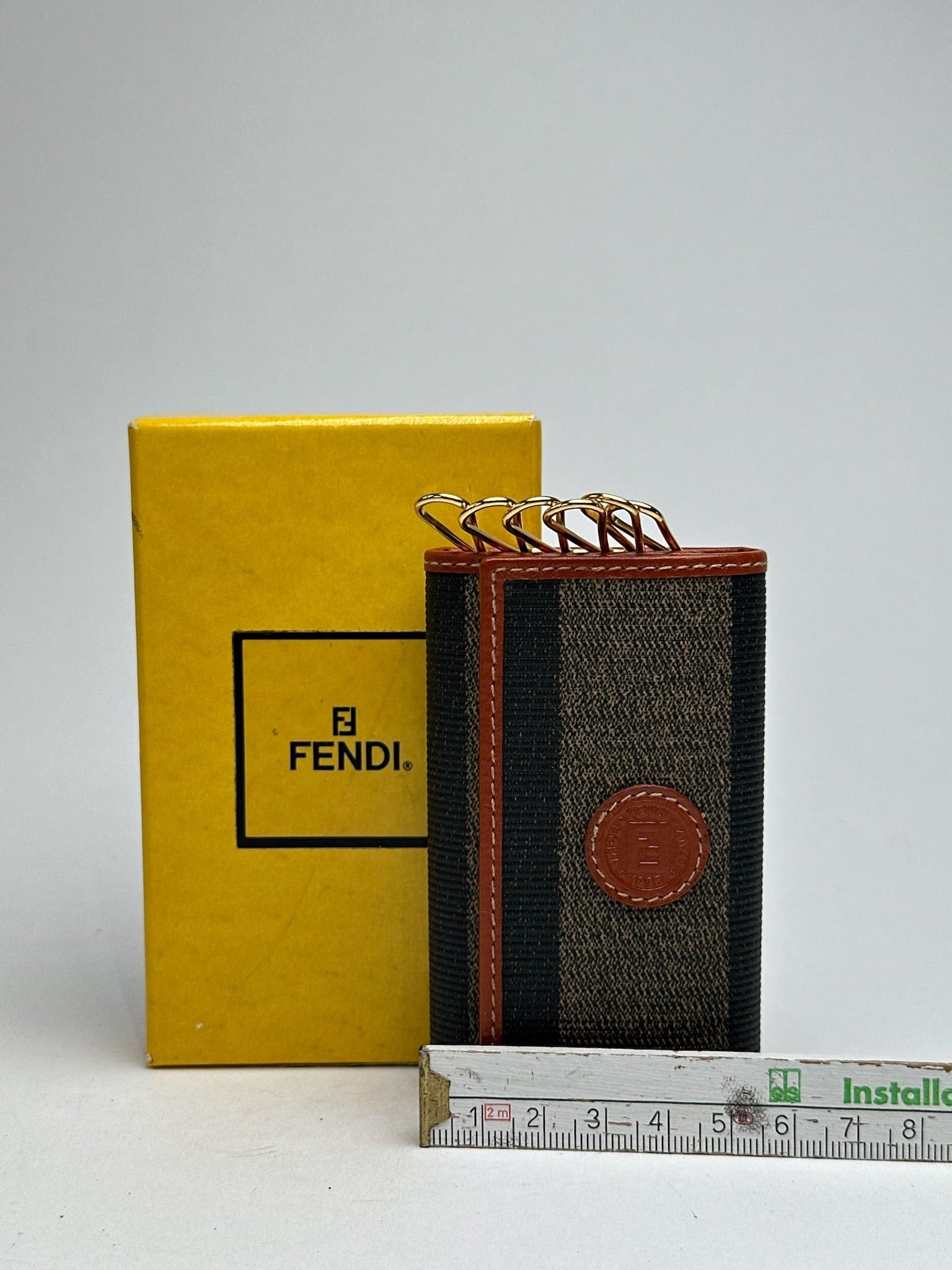 Fendi Vintage Roma Key Holder Brown Size ONE SIZE - 9 Thumbnail