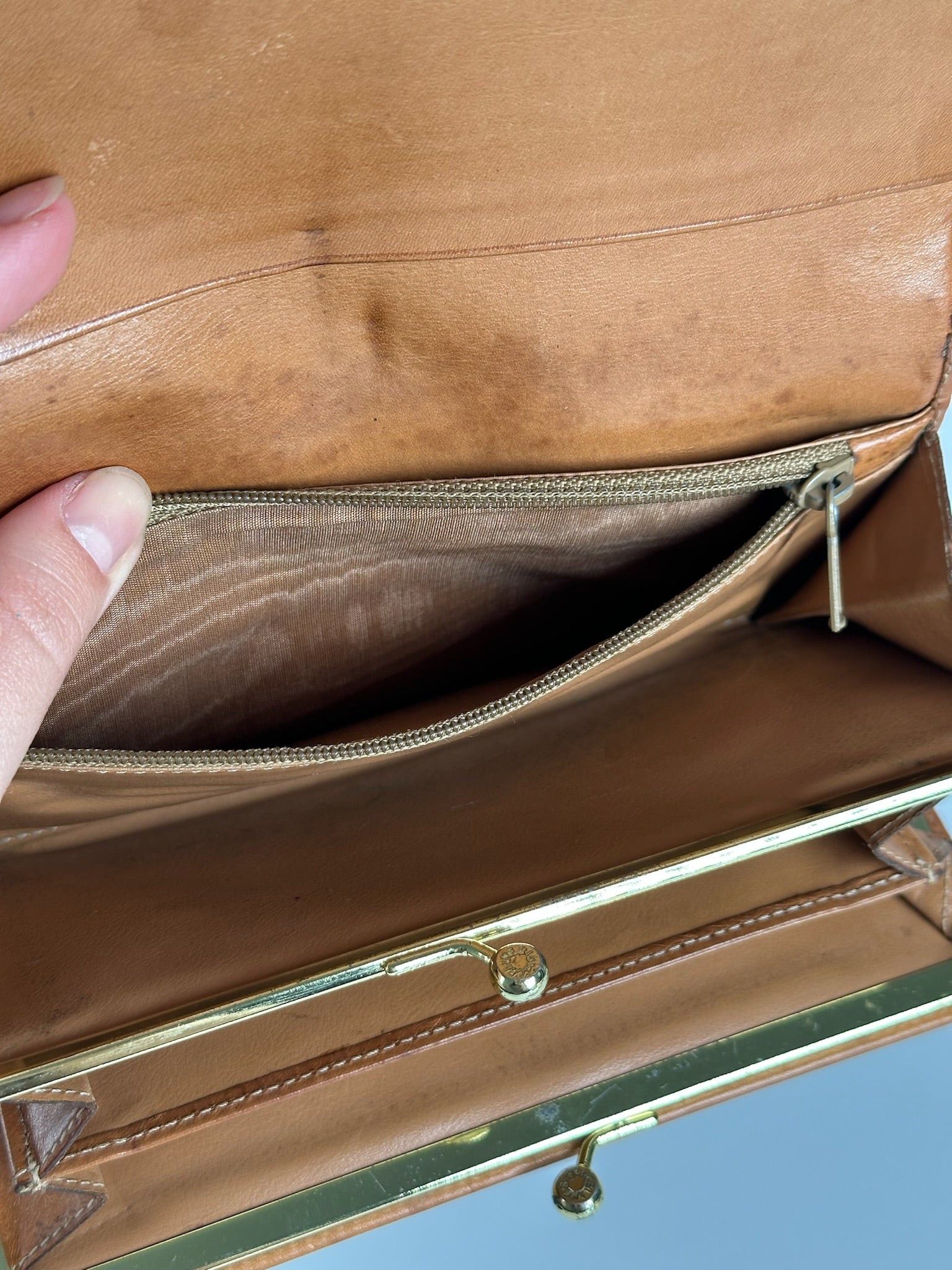 Celine Vintage monogram Leather Wallet Brown Size ONE SIZE - 11 Thumbnail