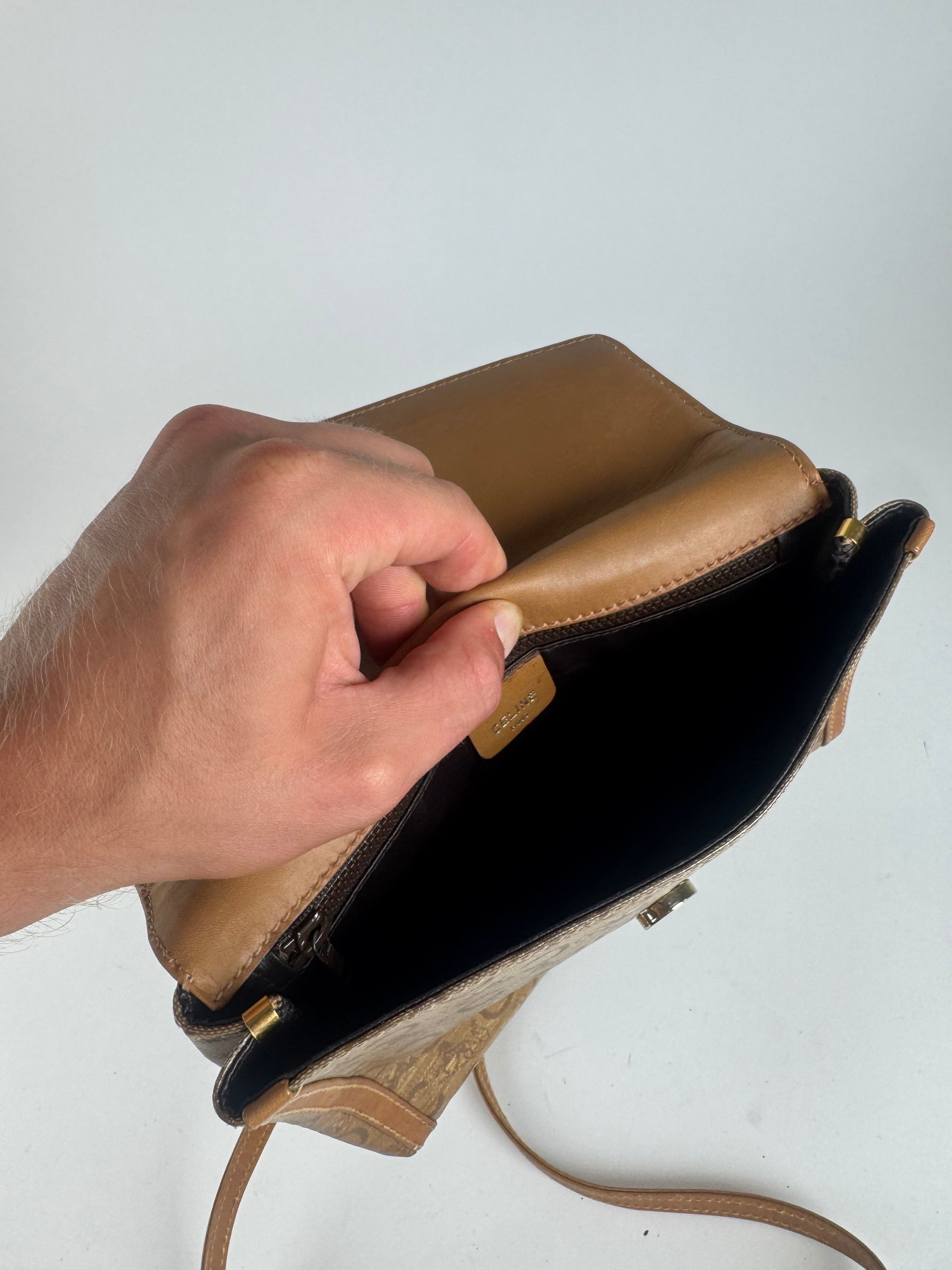 Celine Vintage Paris Leather Bag Brown Size ONE SIZE - 3 Thumbnail