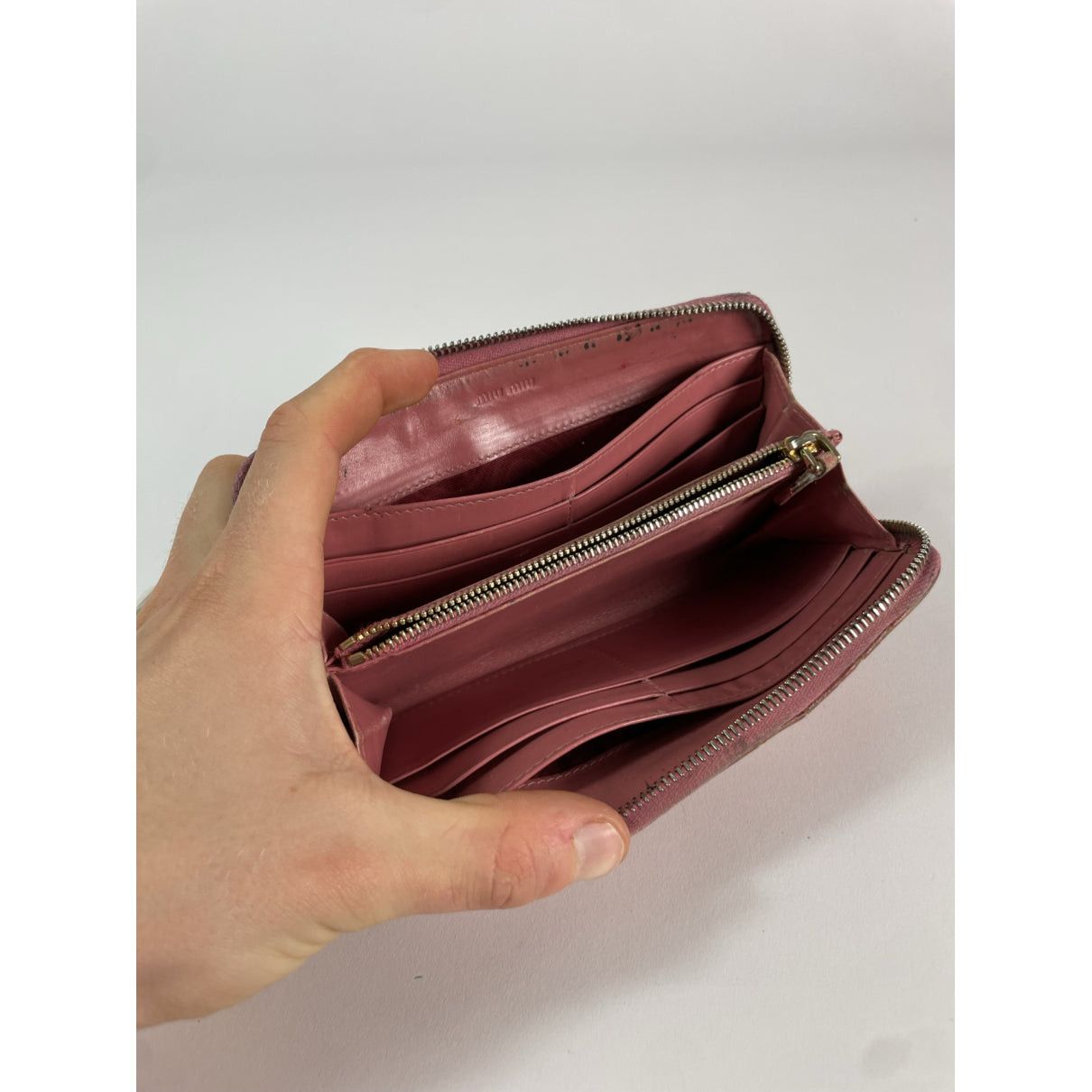 Miu Miu Red Leather Wallet Size ONE SIZE - 3 Thumbnail