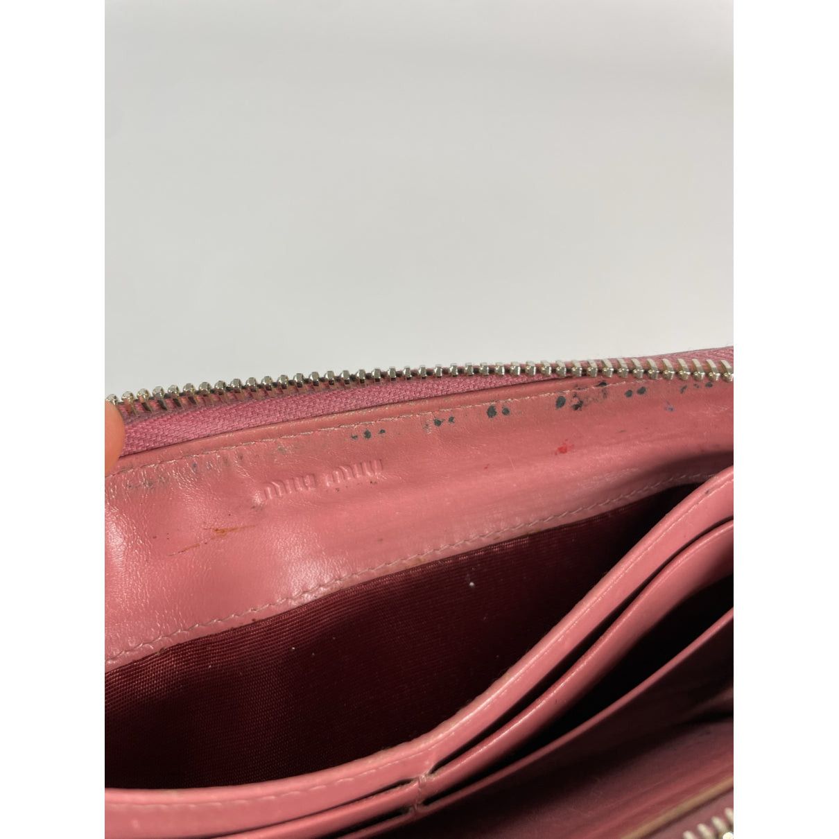 Miu Miu Red Leather Wallet Size ONE SIZE - 4 Thumbnail