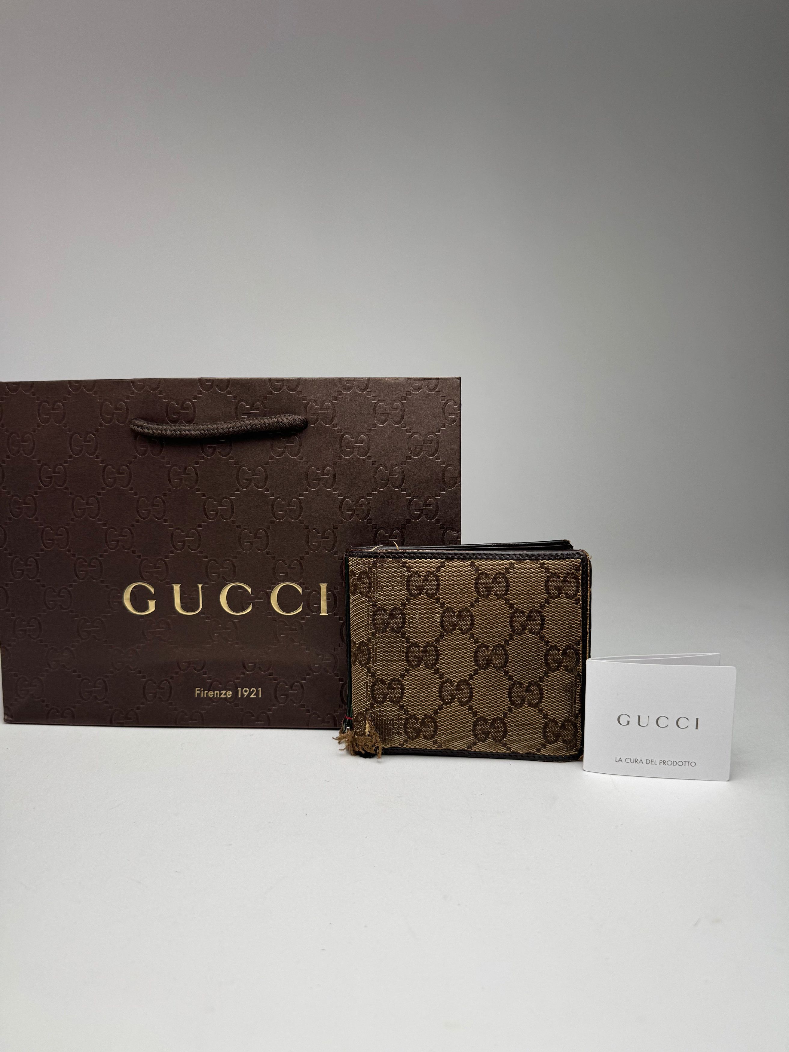 Gucci Vintage Flapable monogram Wallet beige Brown Size ONE SIZE - 10 Thumbnail