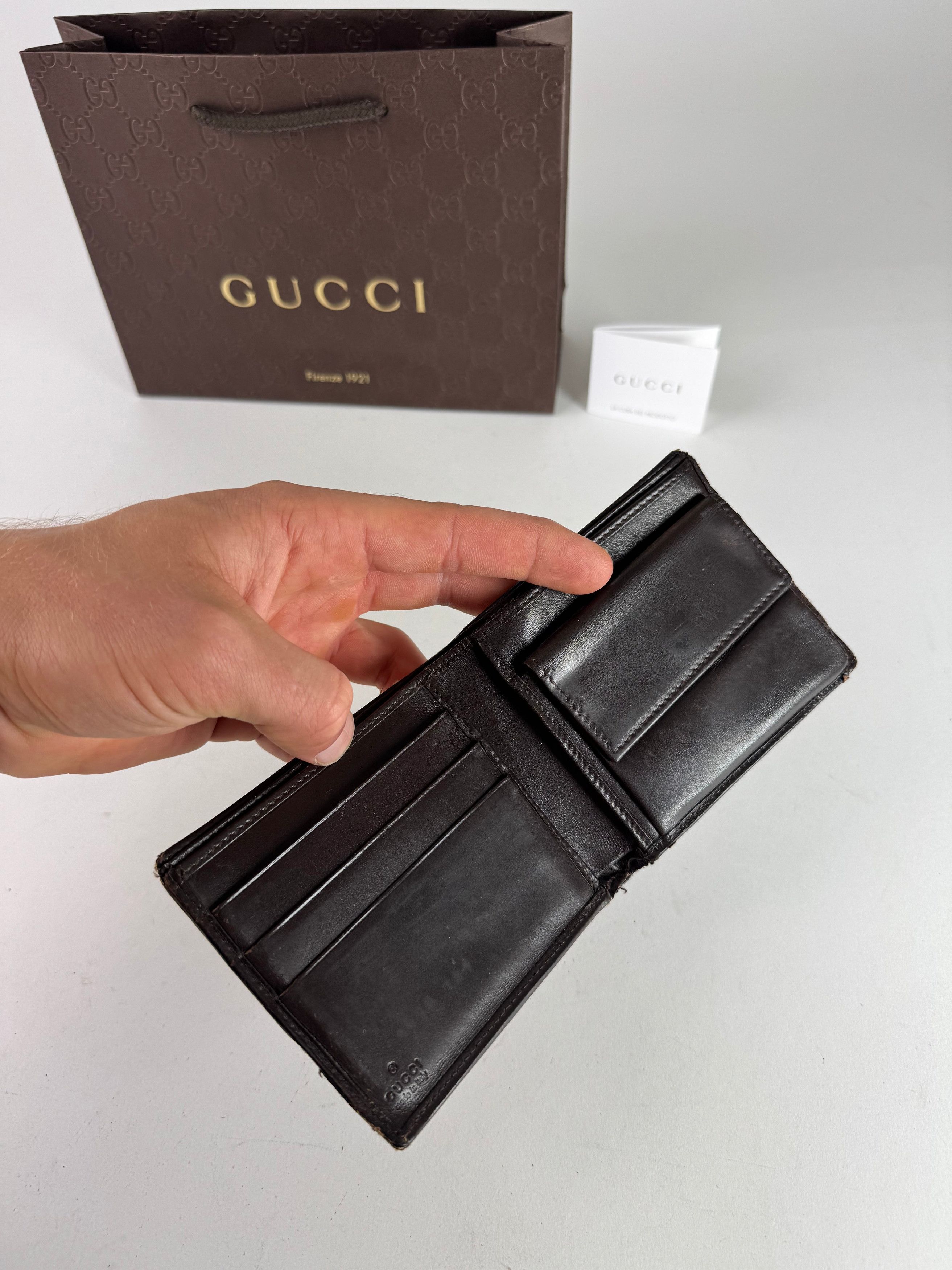 Gucci Vintage Flapable monogram Wallet beige Brown Size ONE SIZE - 7 Thumbnail