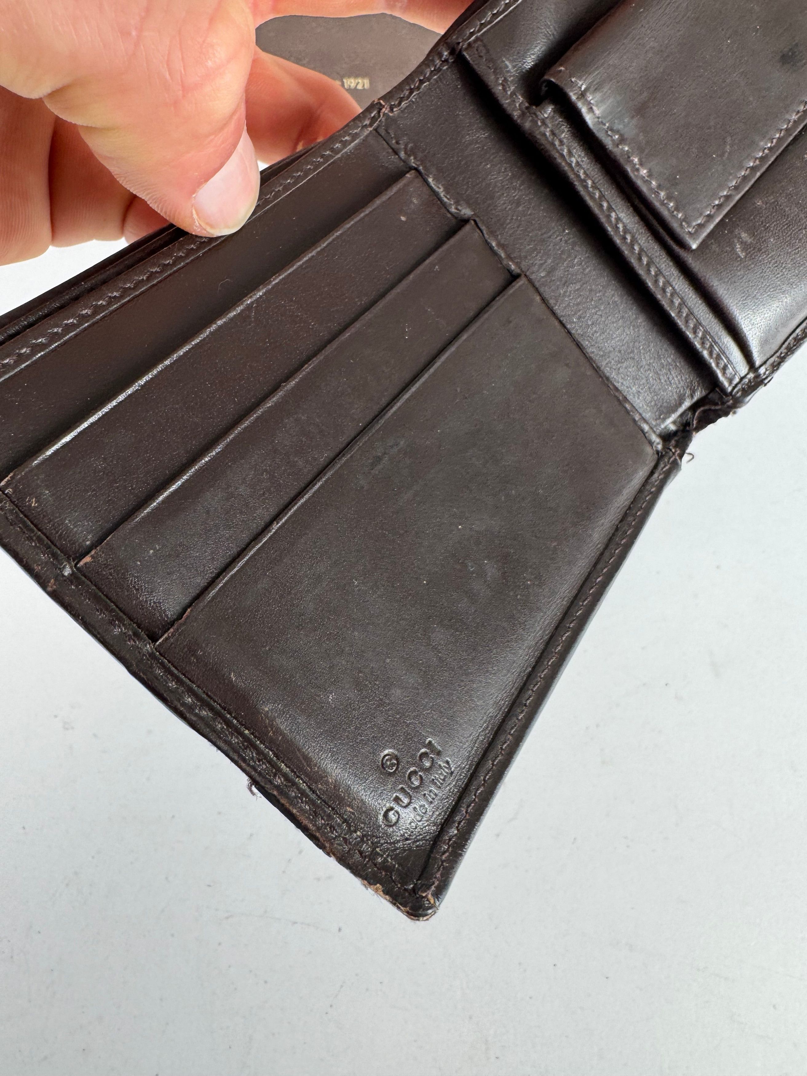 Gucci Vintage Flapable monogram Wallet beige Brown Size ONE SIZE - 6 Thumbnail