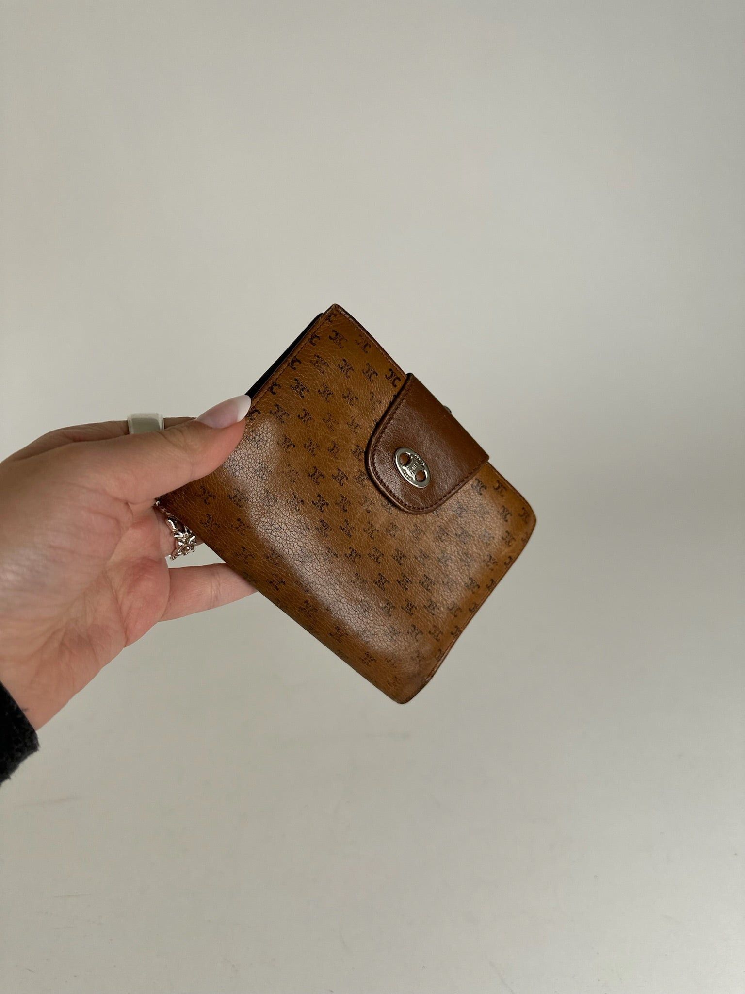 Celine Vintage Paris Monogram Leather wallet brown Size ONE SIZE - 8 Thumbnail