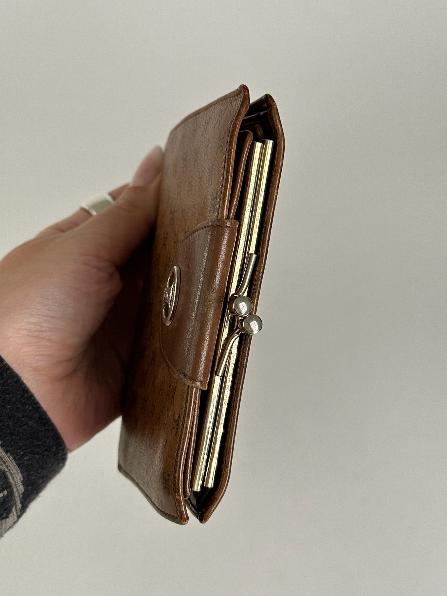 Celine Vintage Paris Monogram Leather wallet brown Size ONE SIZE - 6 Thumbnail