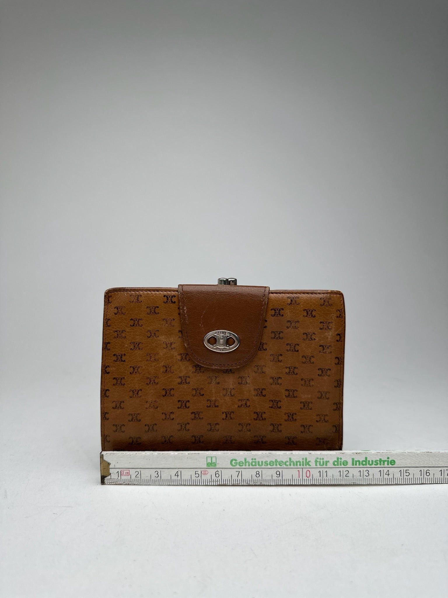 Celine Vintage Paris Monogram Leather wallet brown Size ONE SIZE - 10 Thumbnail