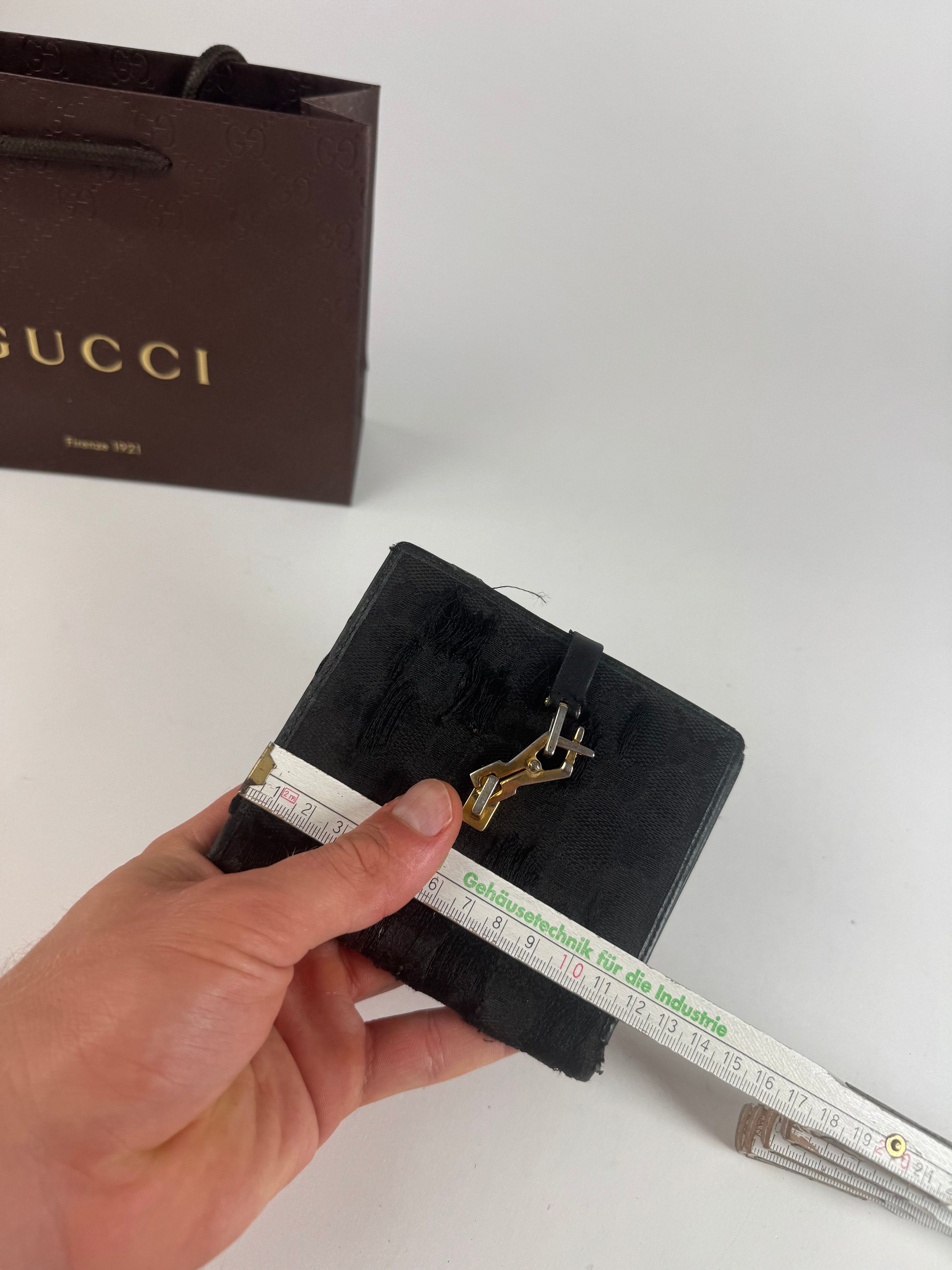 Gucci Vintage Canvas leather wallet black Size ONE SIZE - 4 Thumbnail