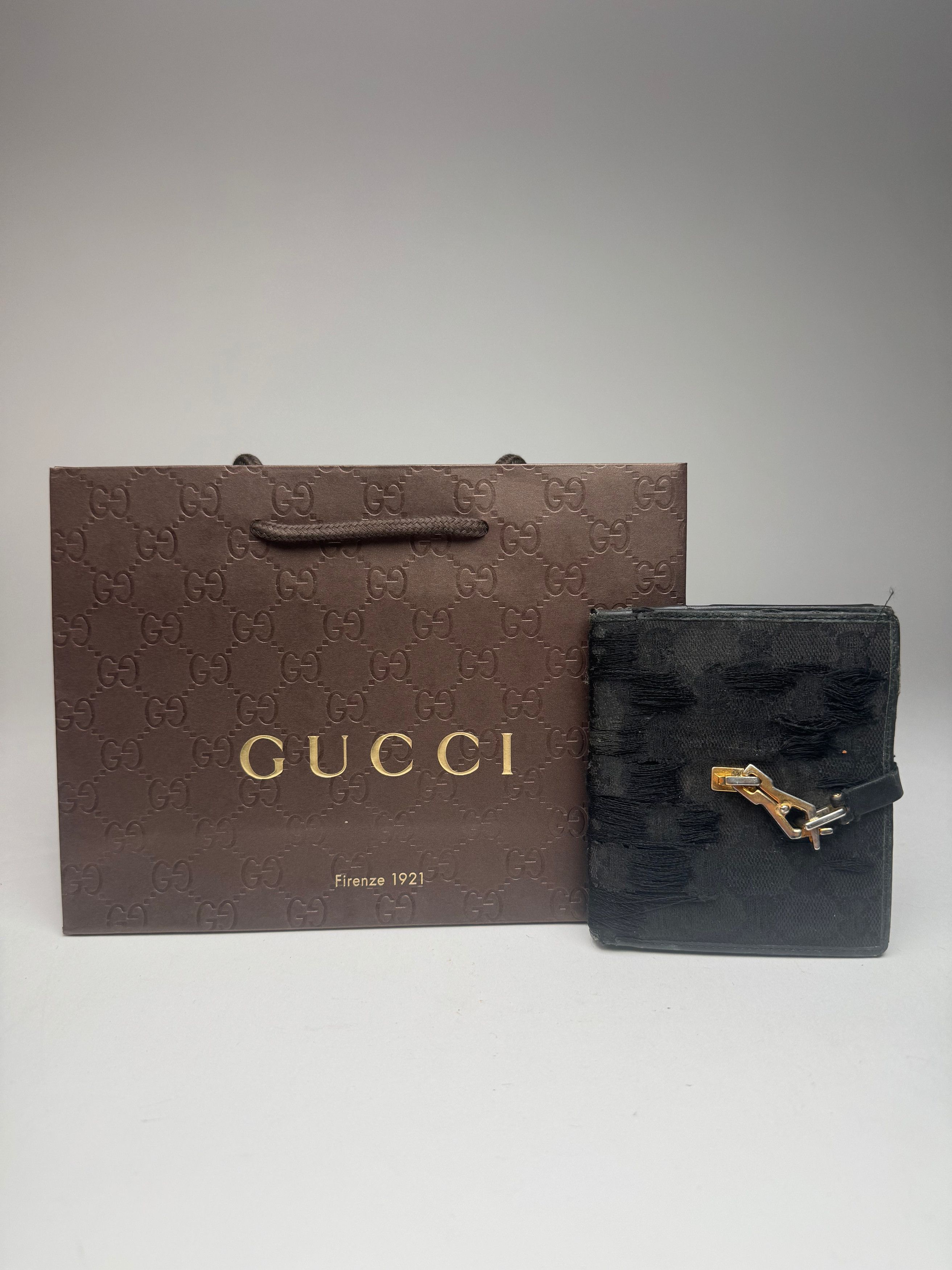 Gucci Vintage Canvas leather wallet black Size ONE SIZE - 11 Thumbnail