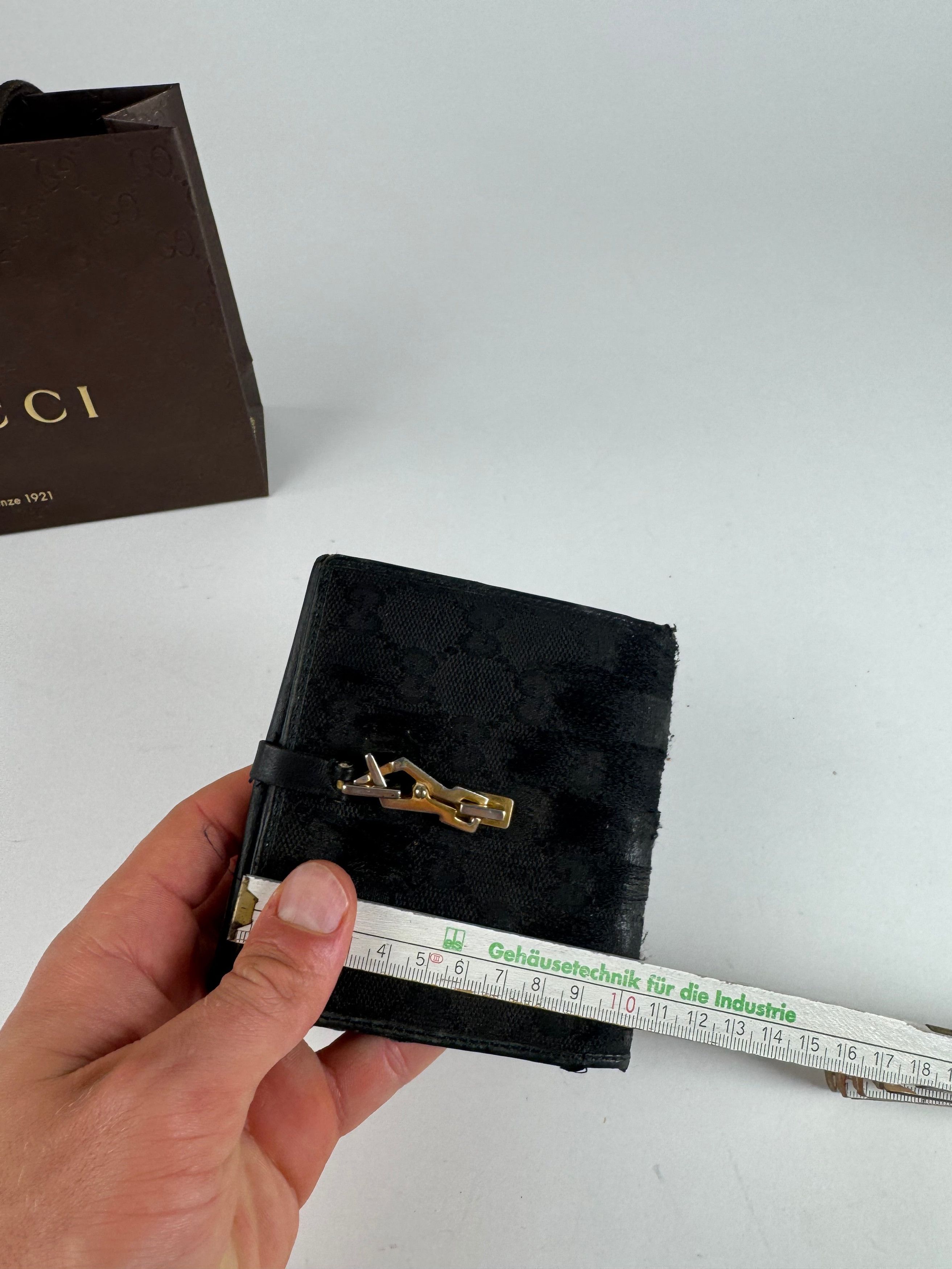 Gucci Vintage Canvas leather wallet black Size ONE SIZE - 3 Thumbnail