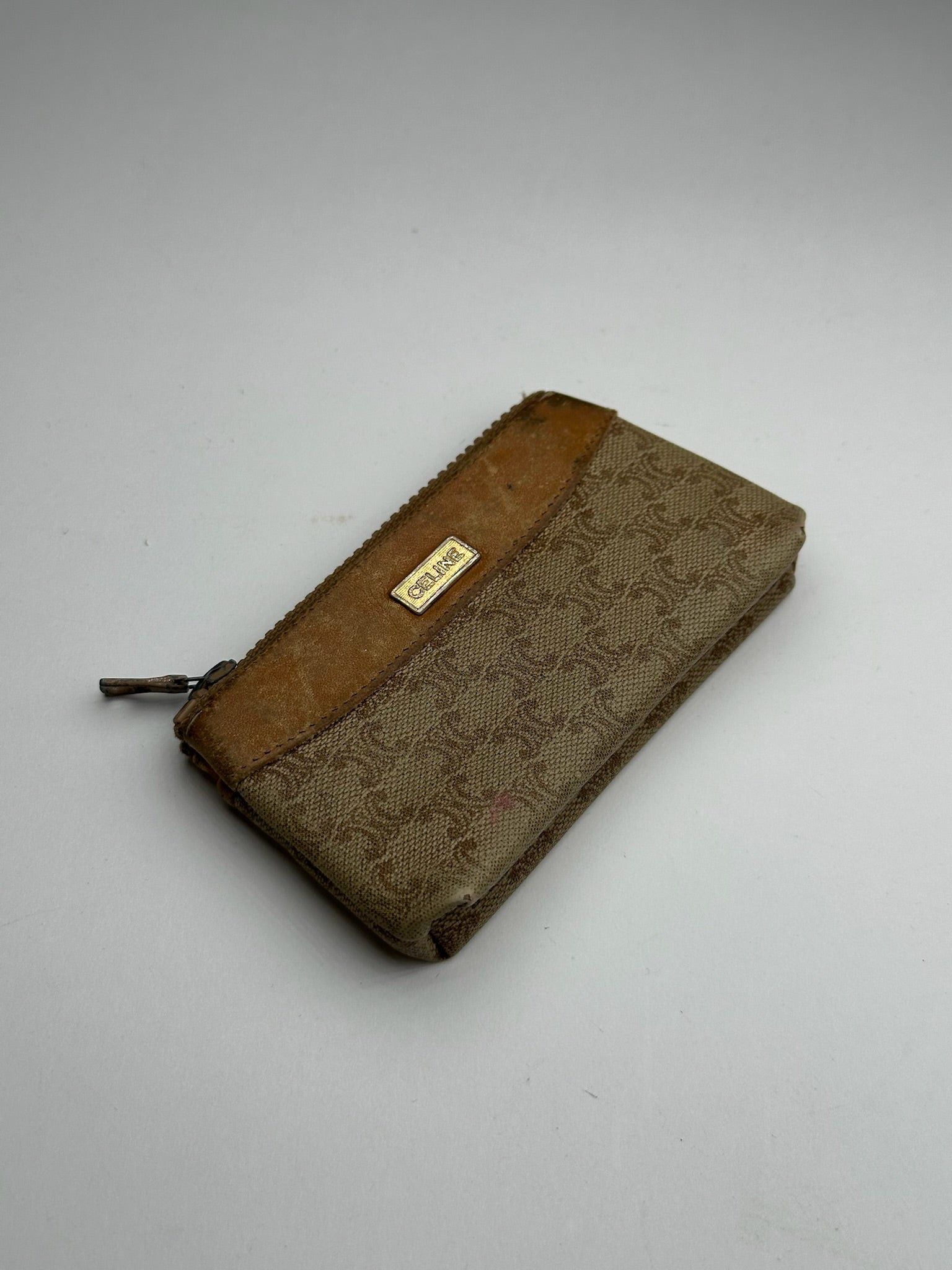 Celine Vintage Paris Leather Case / Card Holder Beige Size ONE SIZE - 5 Thumbnail
