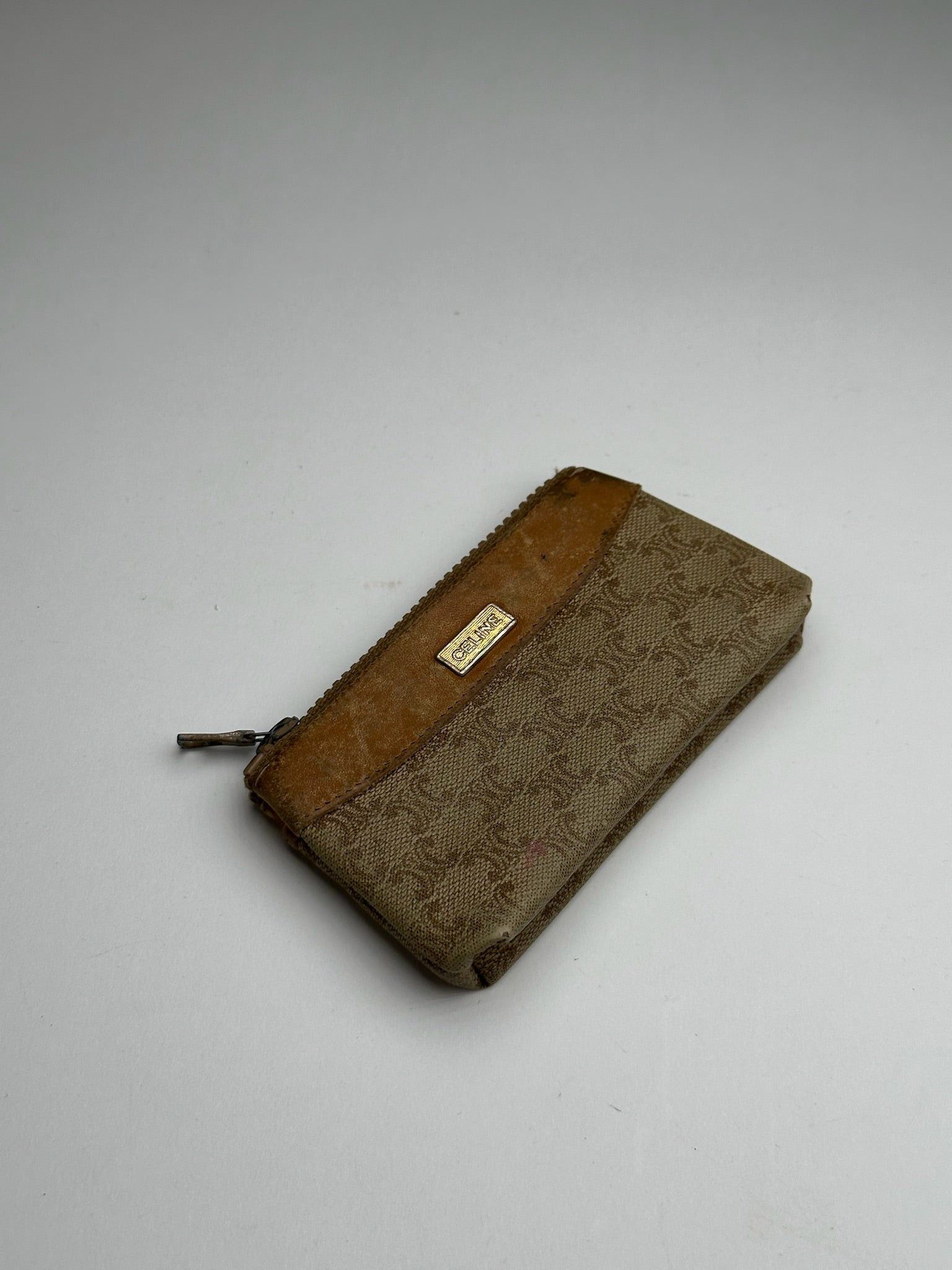 Celine Vintage Paris Leather Case / Card Holder Beige Size ONE SIZE - 6 Thumbnail