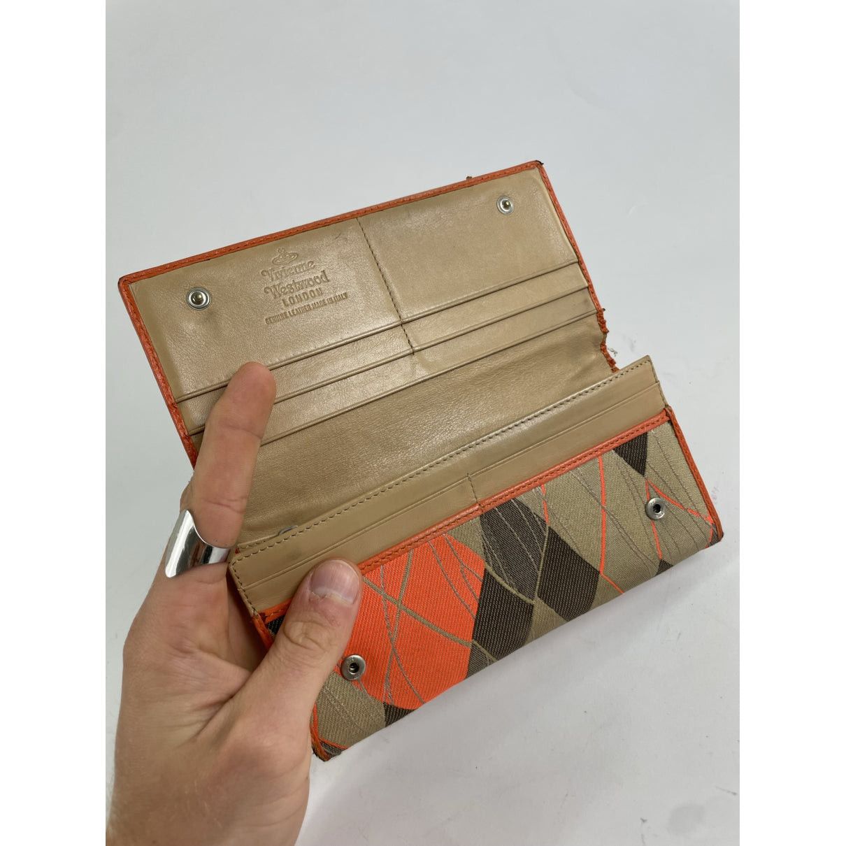 Vivienne Westwood Orange Leather Wallet Size ONE SIZE - 3 Thumbnail