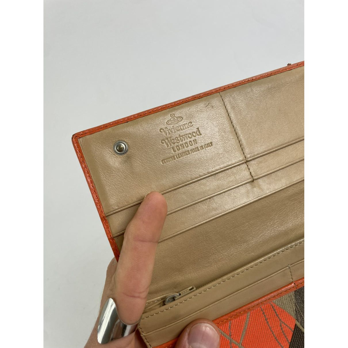 Vivienne Westwood Orange Leather Wallet Size ONE SIZE - 4 Thumbnail