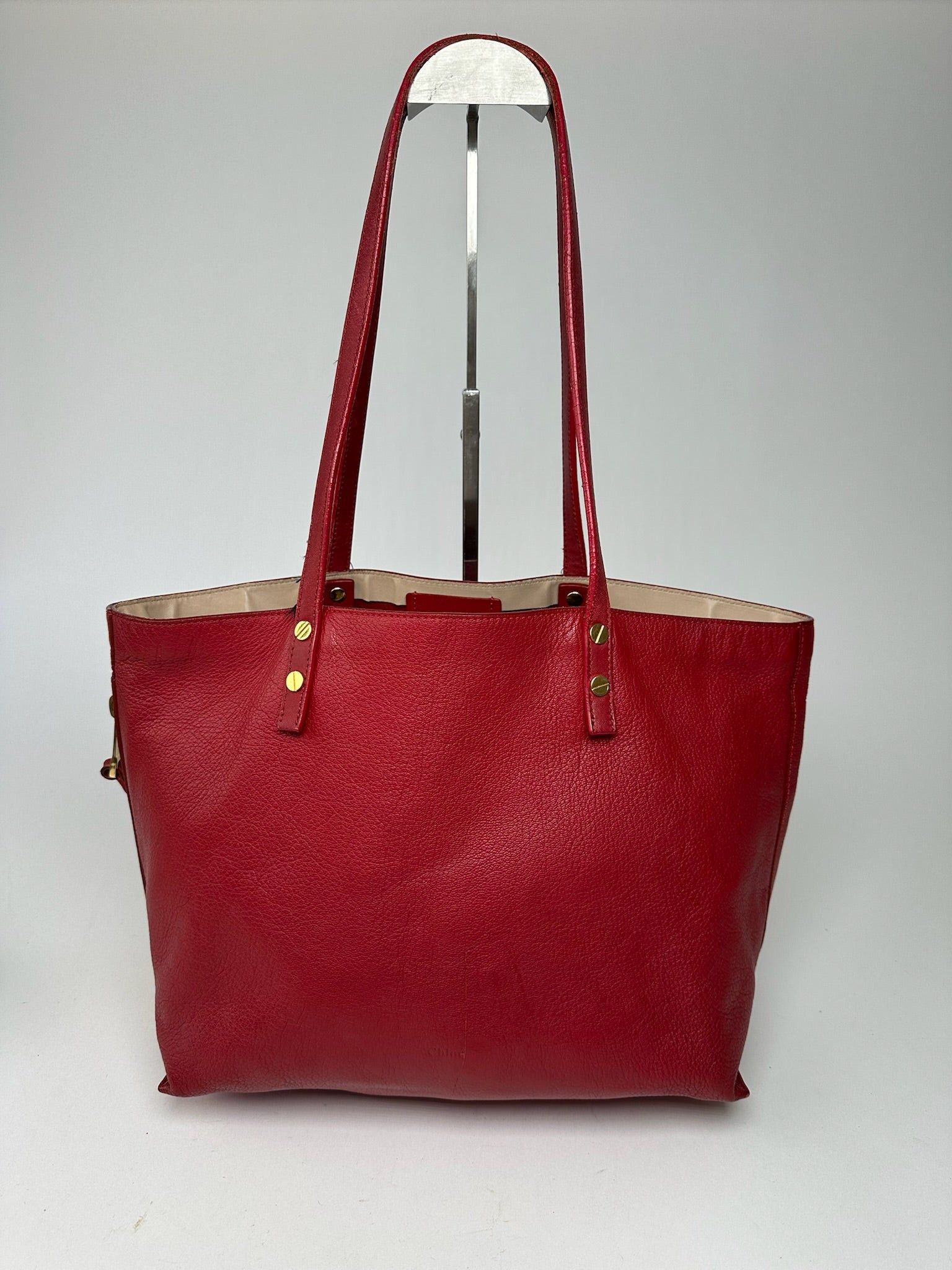 Chloe Vintage Prada Leather Shopper Red Size ONE SIZE - 14 Thumbnail