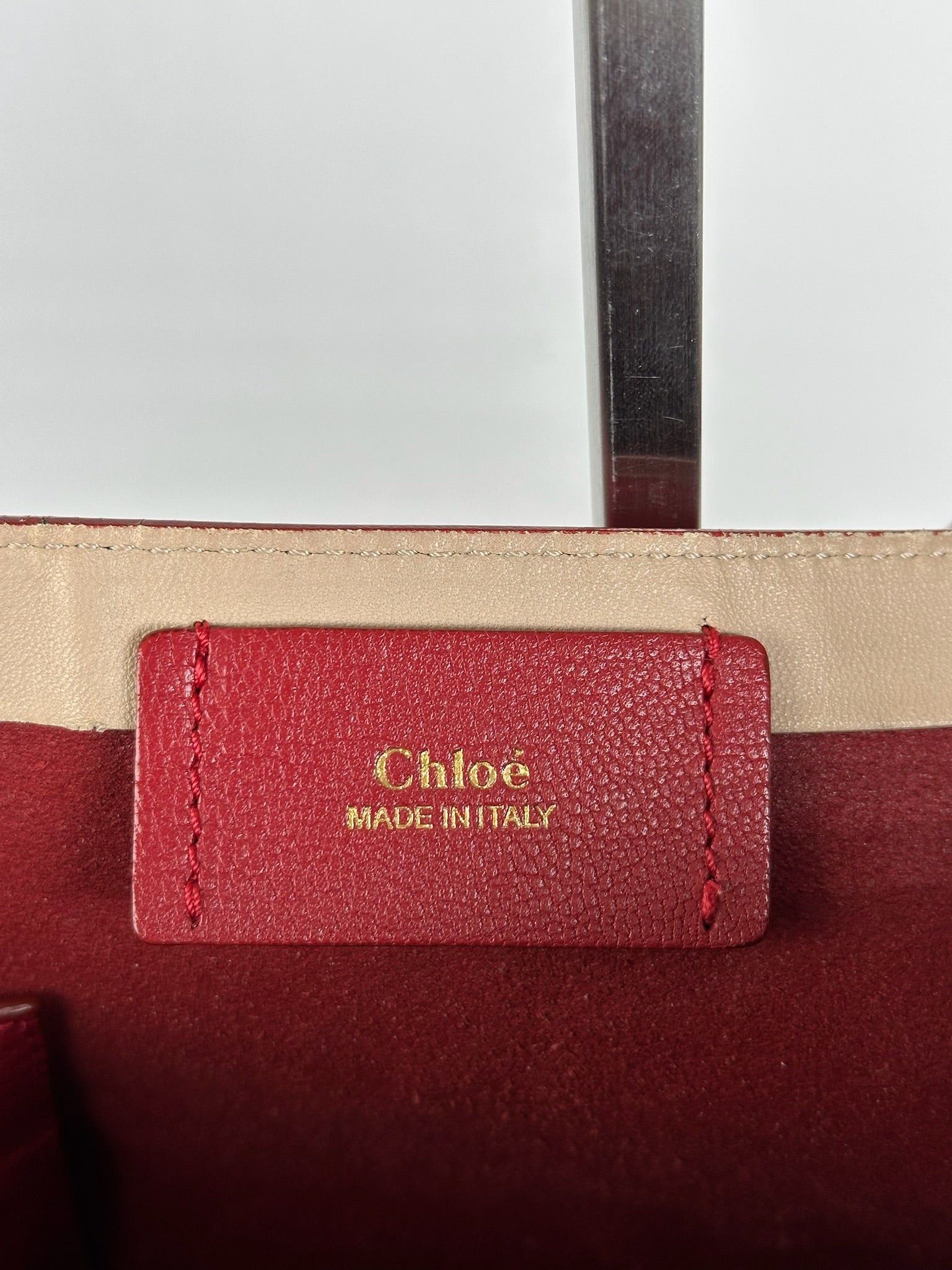 Chloe Vintage Prada Leather Shopper Red Size ONE SIZE - 9 Thumbnail