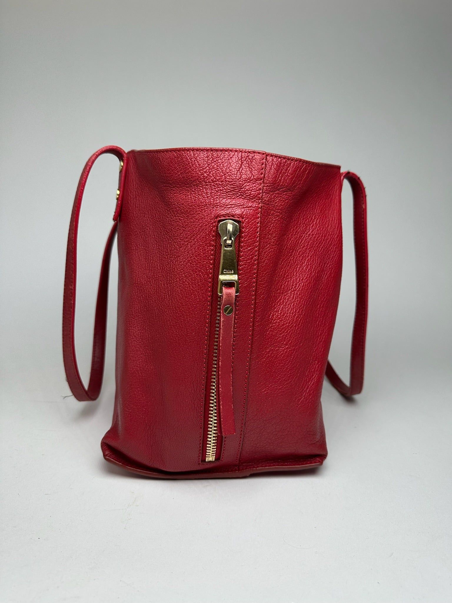 Chloe Vintage Prada Leather Shopper Red Size ONE SIZE - 6 Thumbnail
